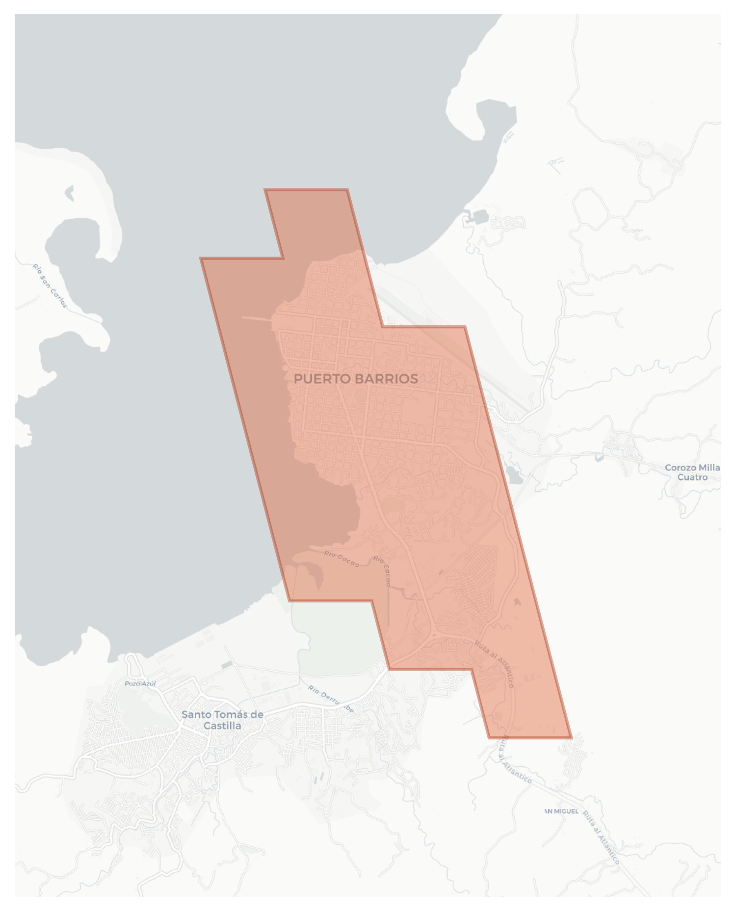 Puerto Barrios geographic map