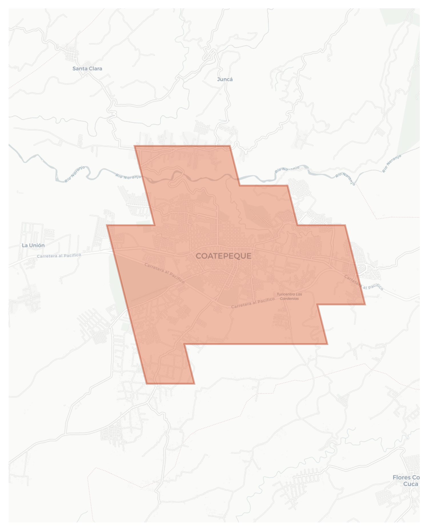 Coatepeque geographic map