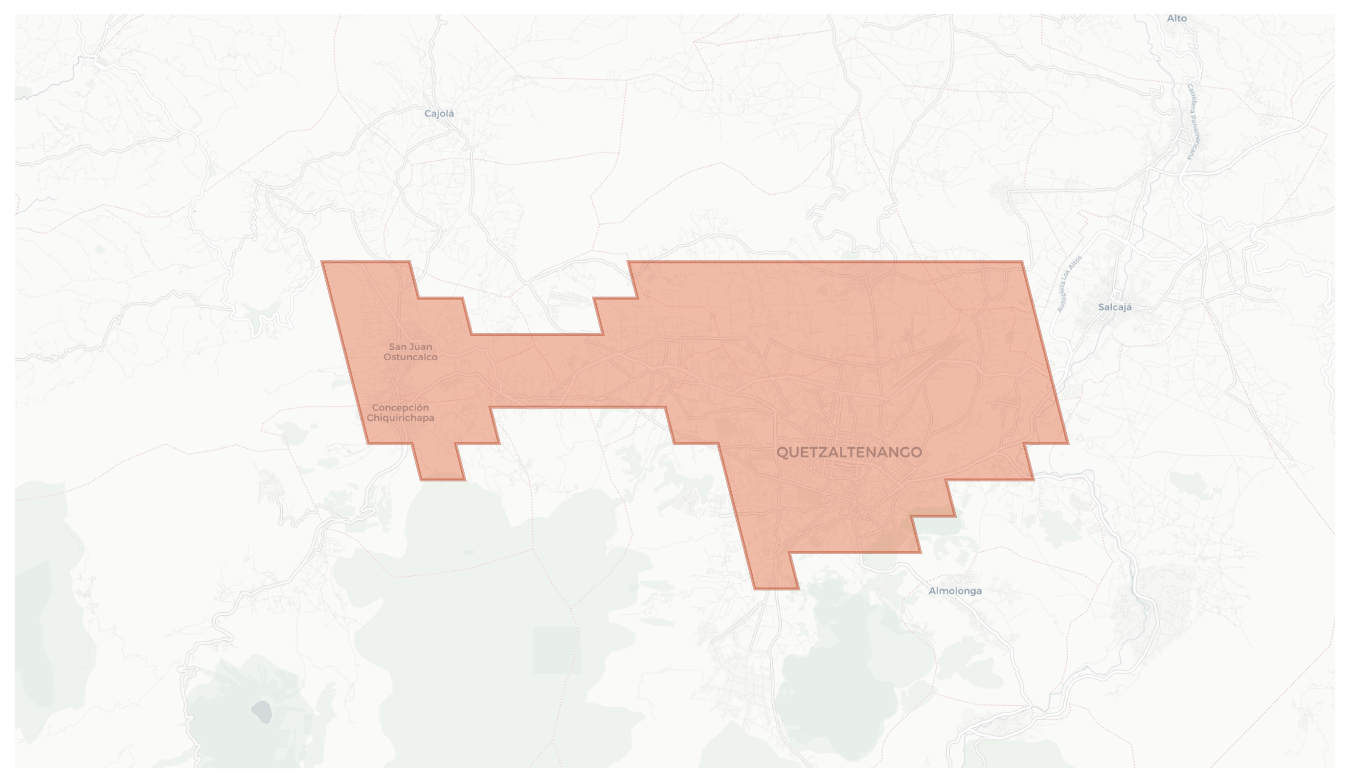 Quetzaltenango geographic map