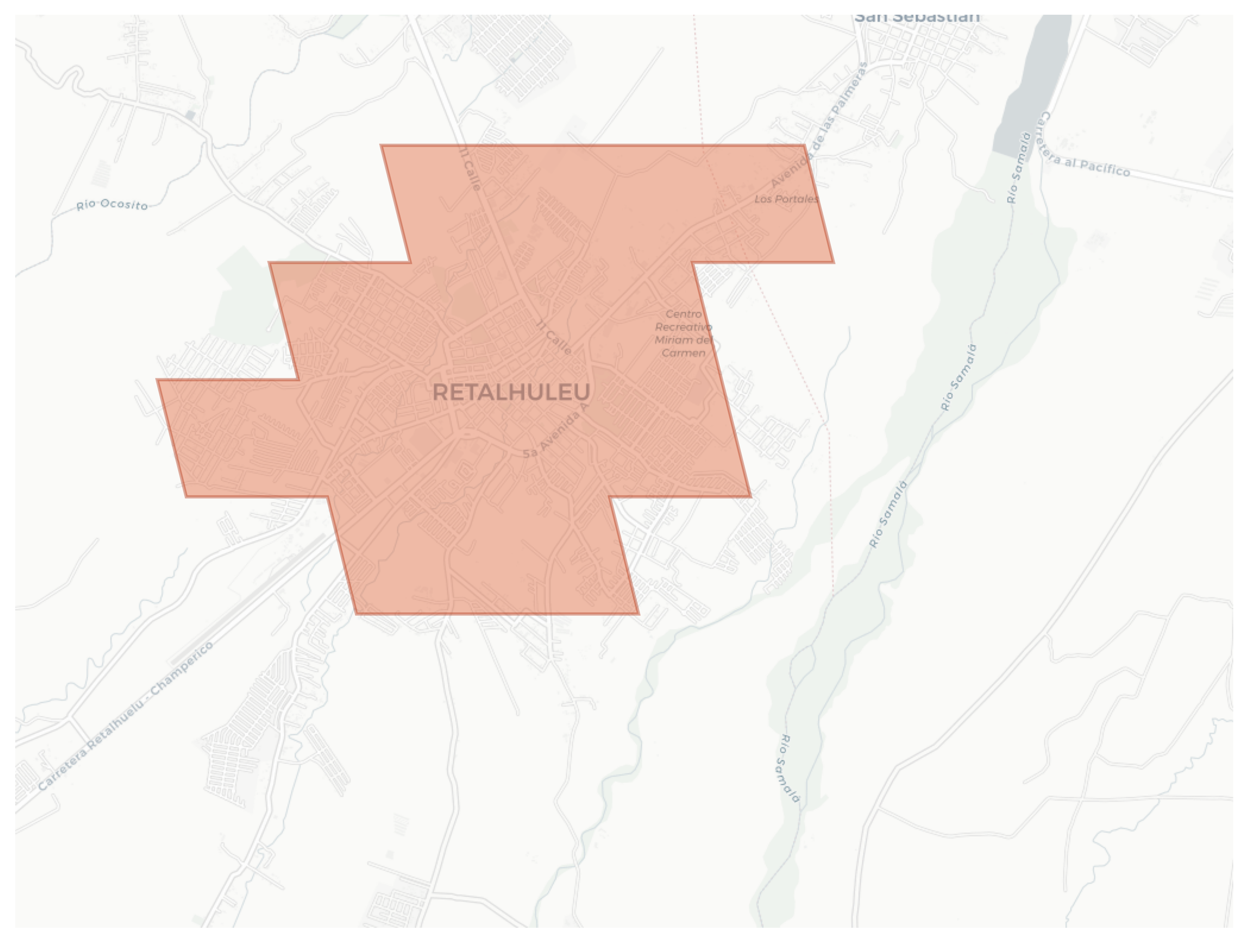 Retalhuleu geographic map