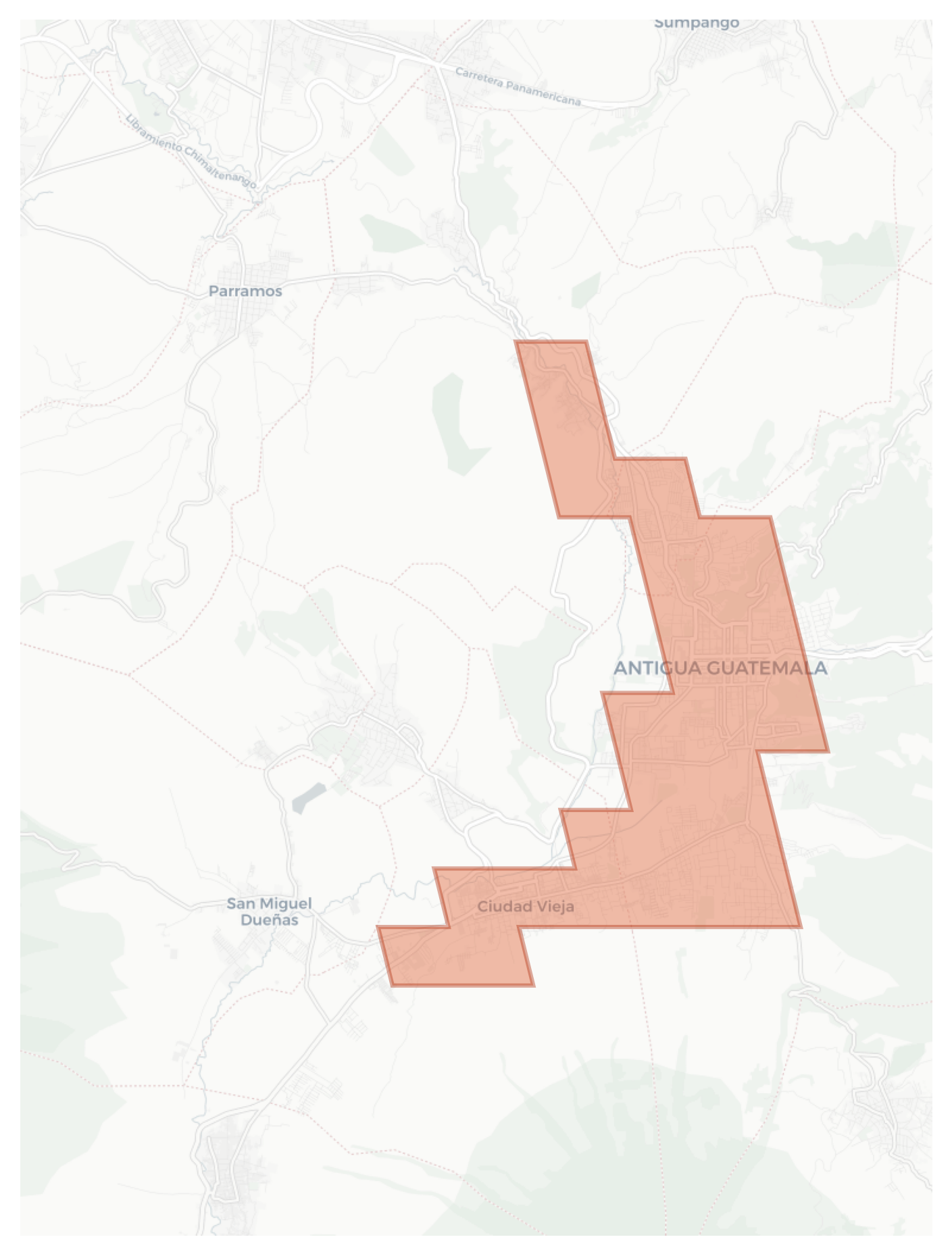 Antigua Guatemala geographic map