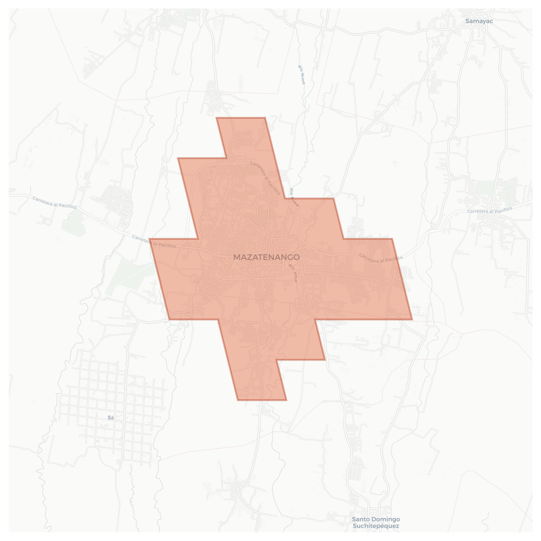 Mazatenango geographic map