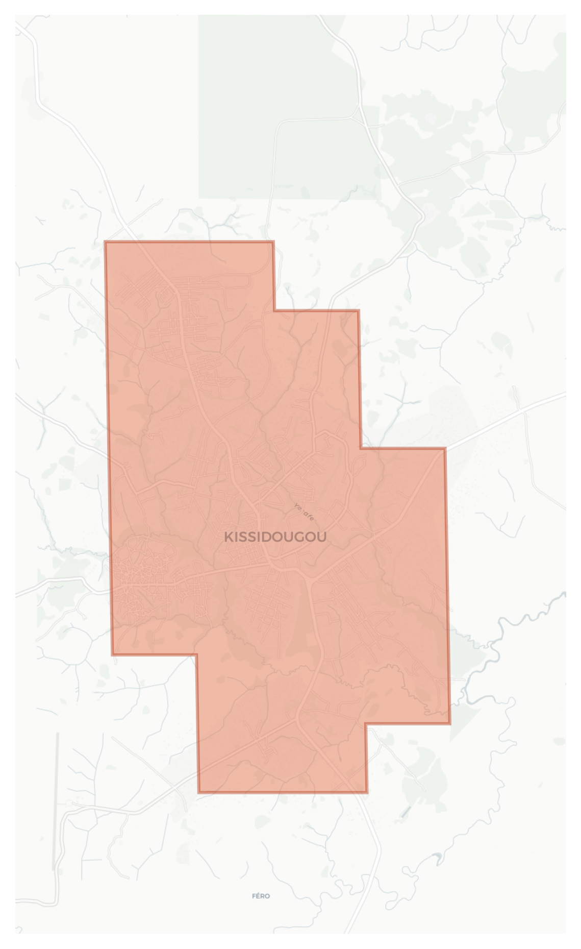 Kissidougou geographic map