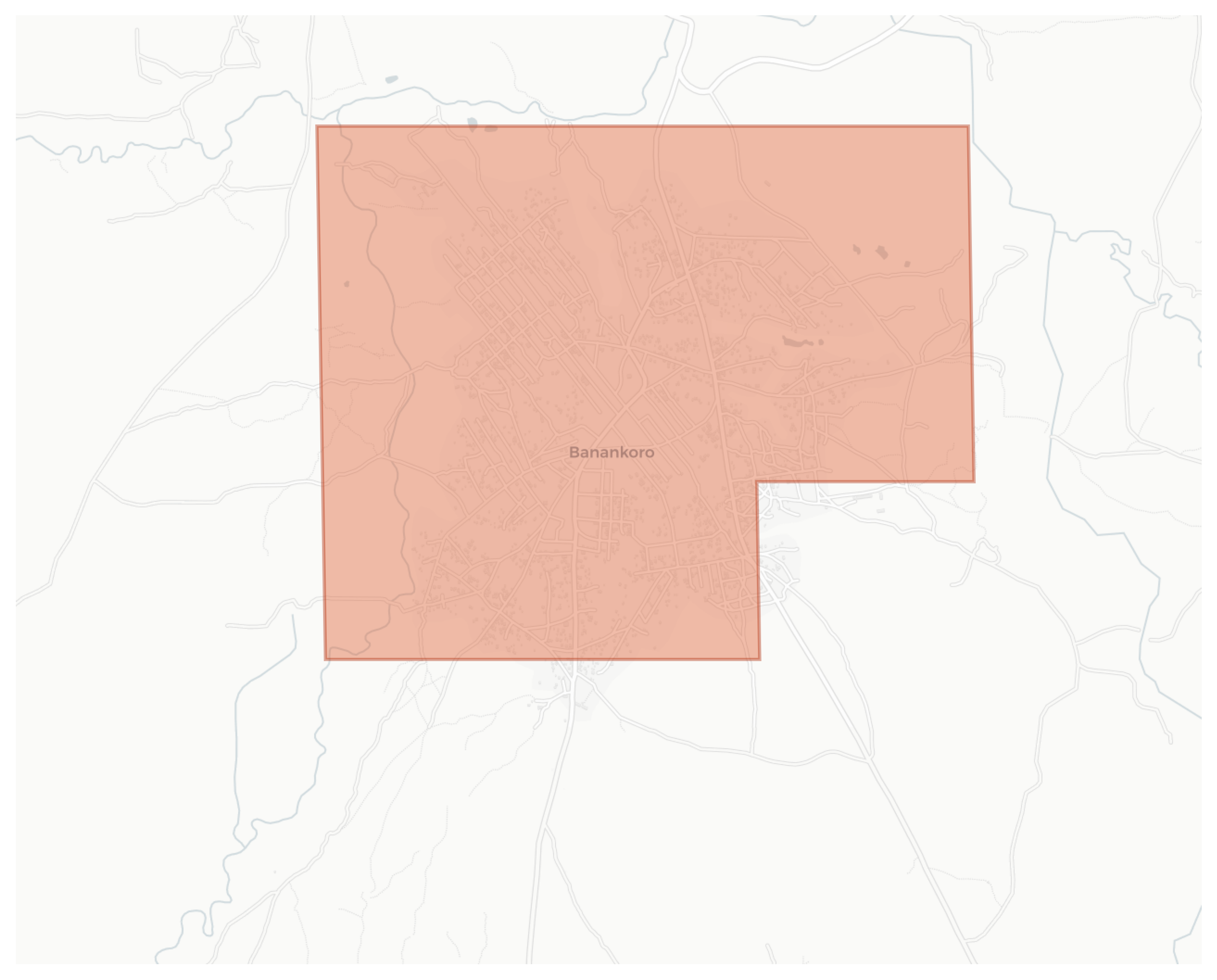 Banankoro geographic map