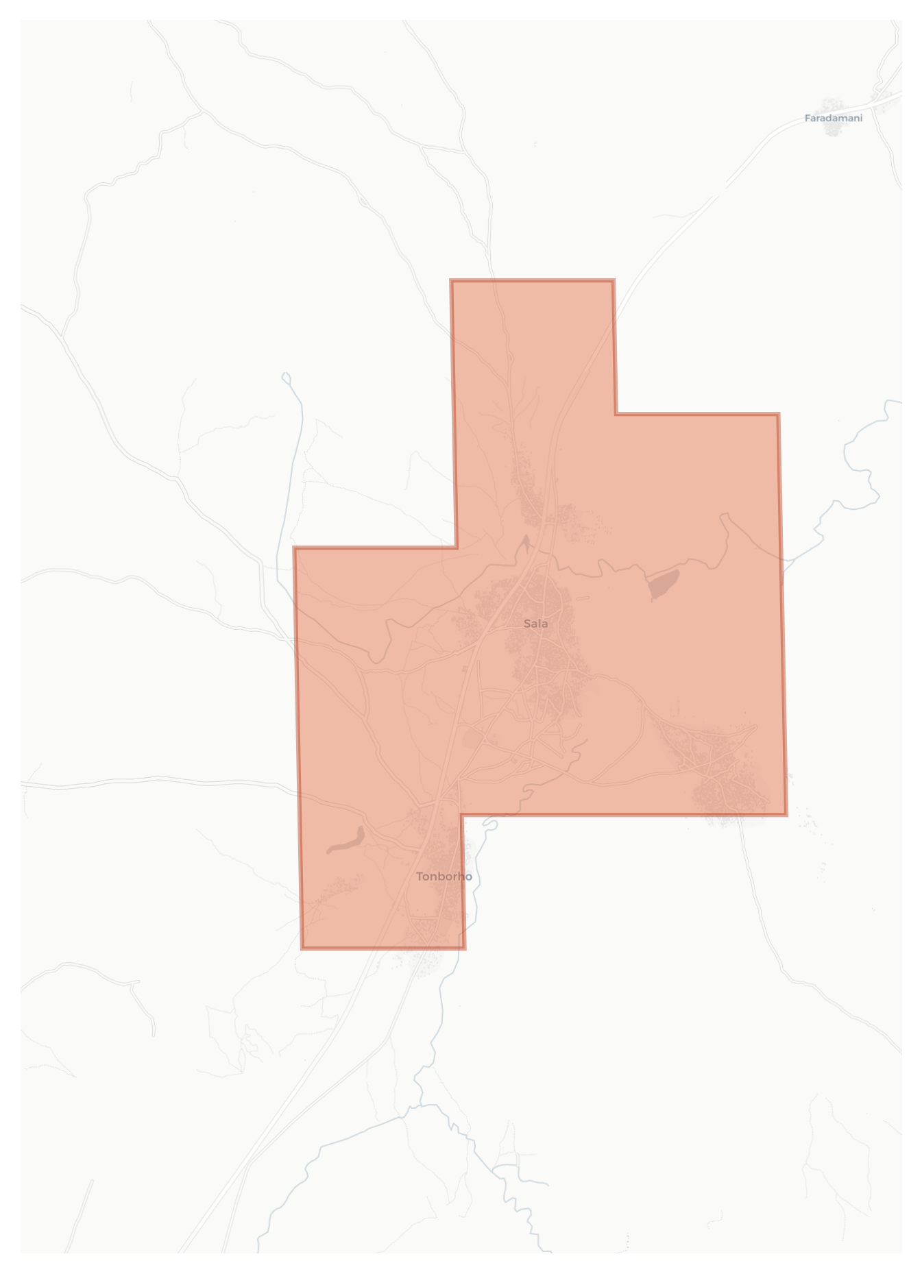 Tonborho geographic map
