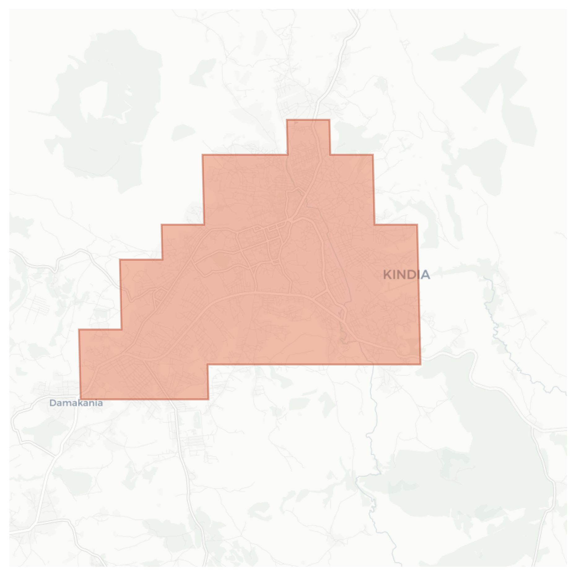 Kindia geographic map