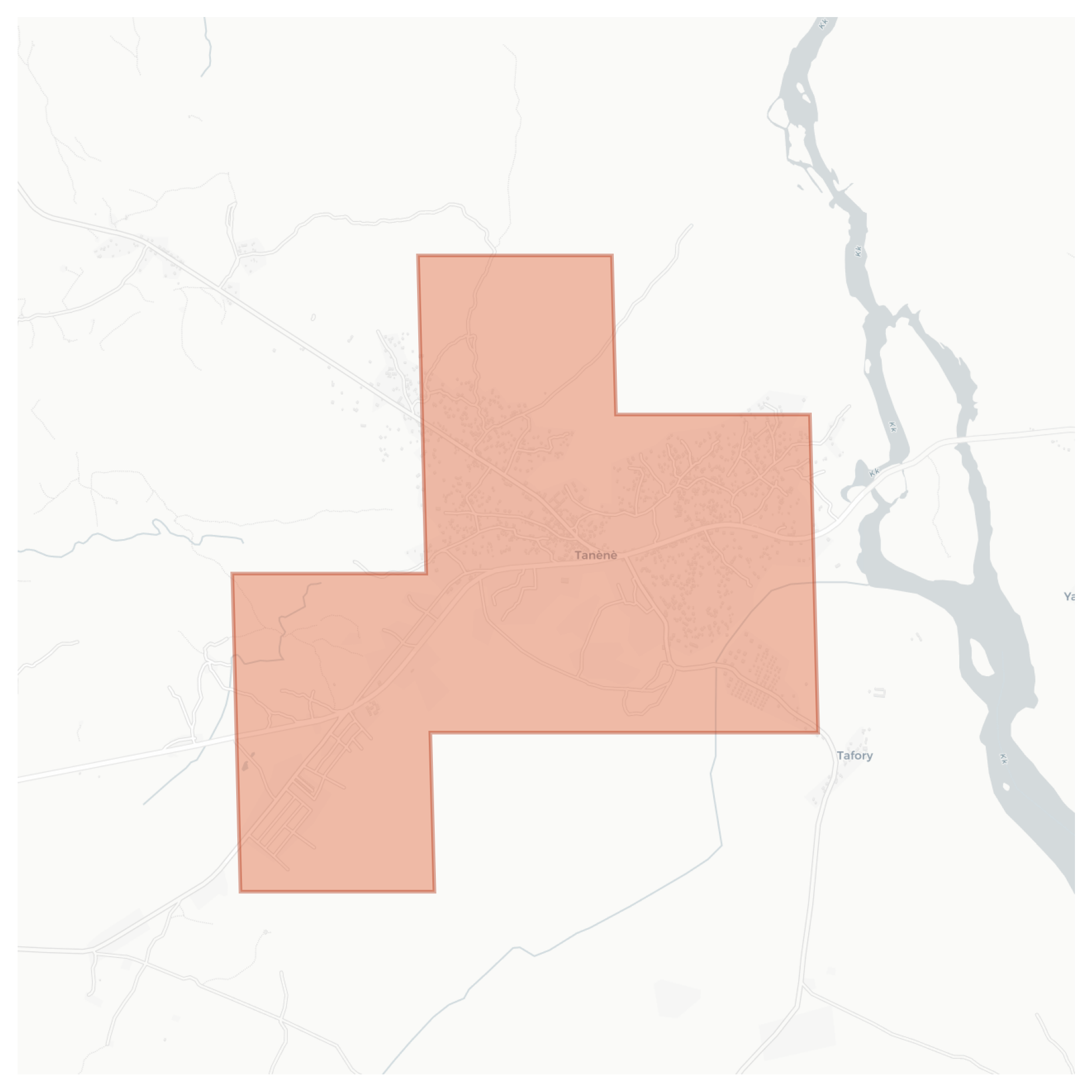 Tanene geographic map