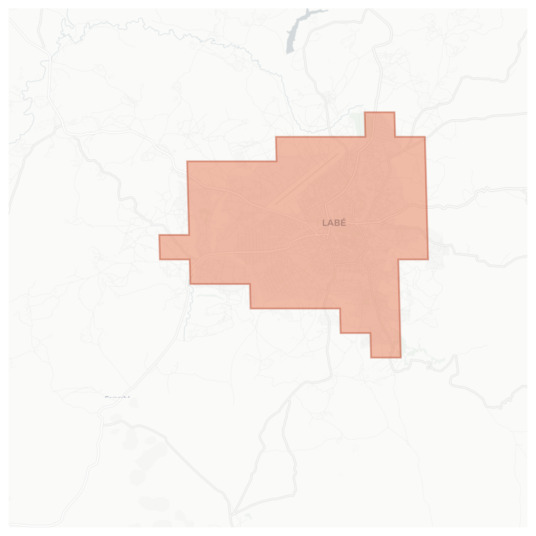 Labé geographic map