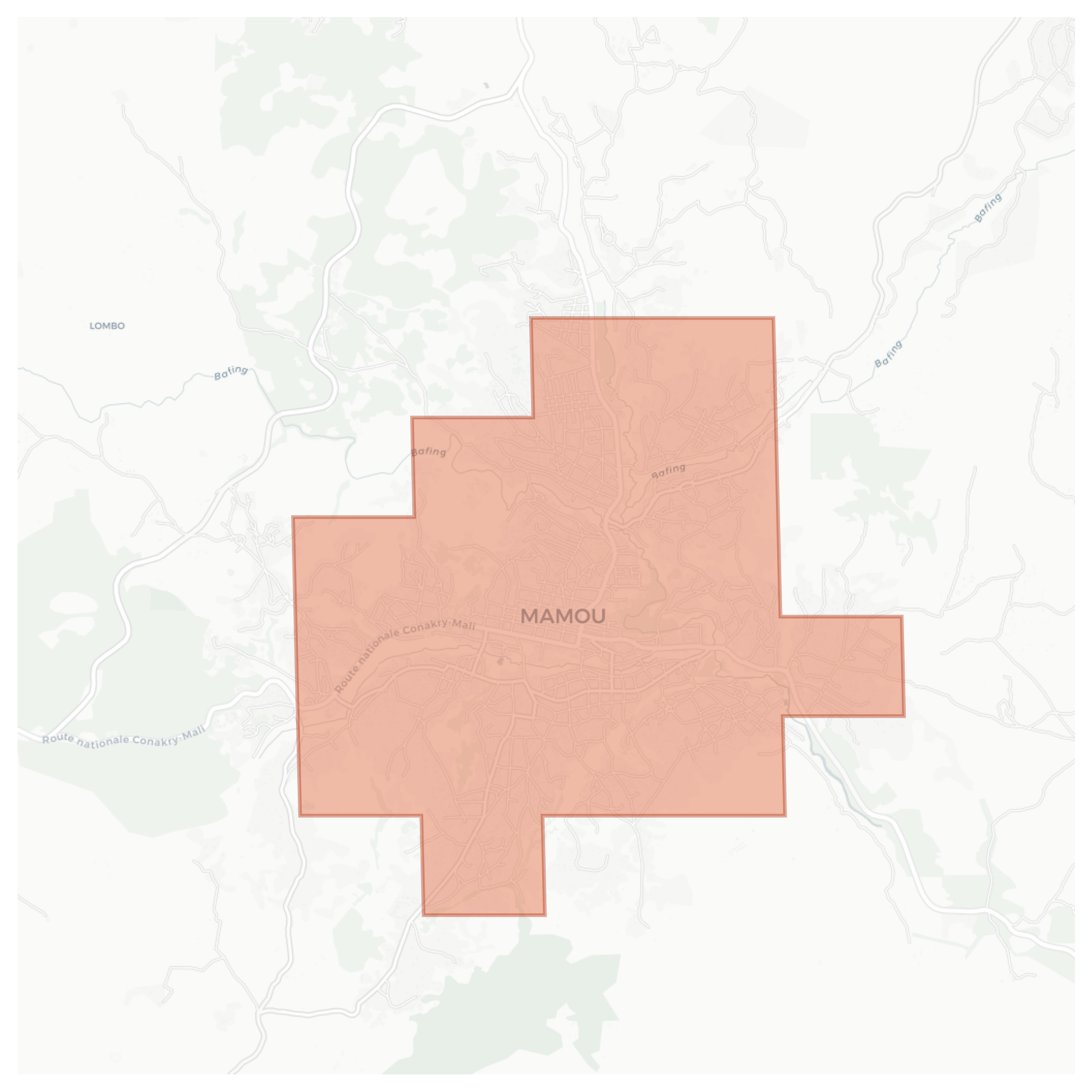 Mamou geographic map