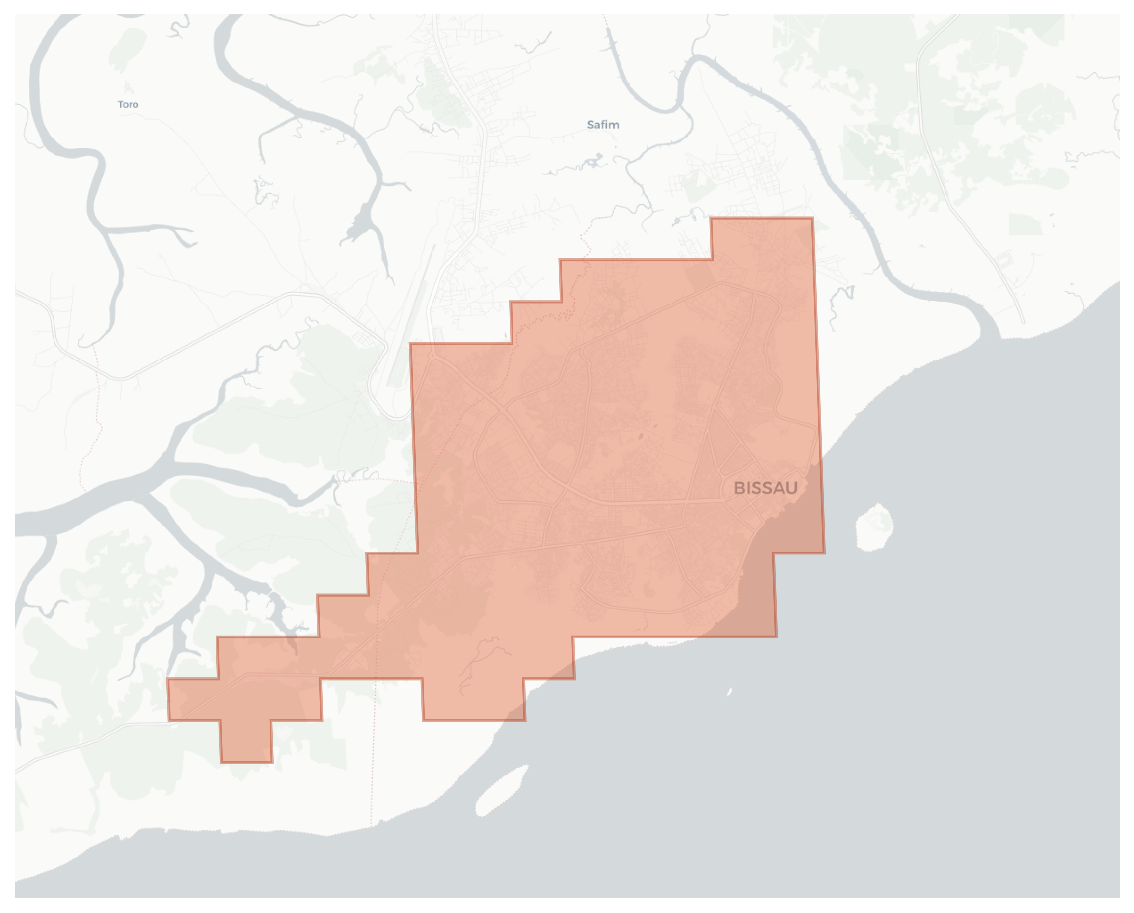 Bissau geographic map