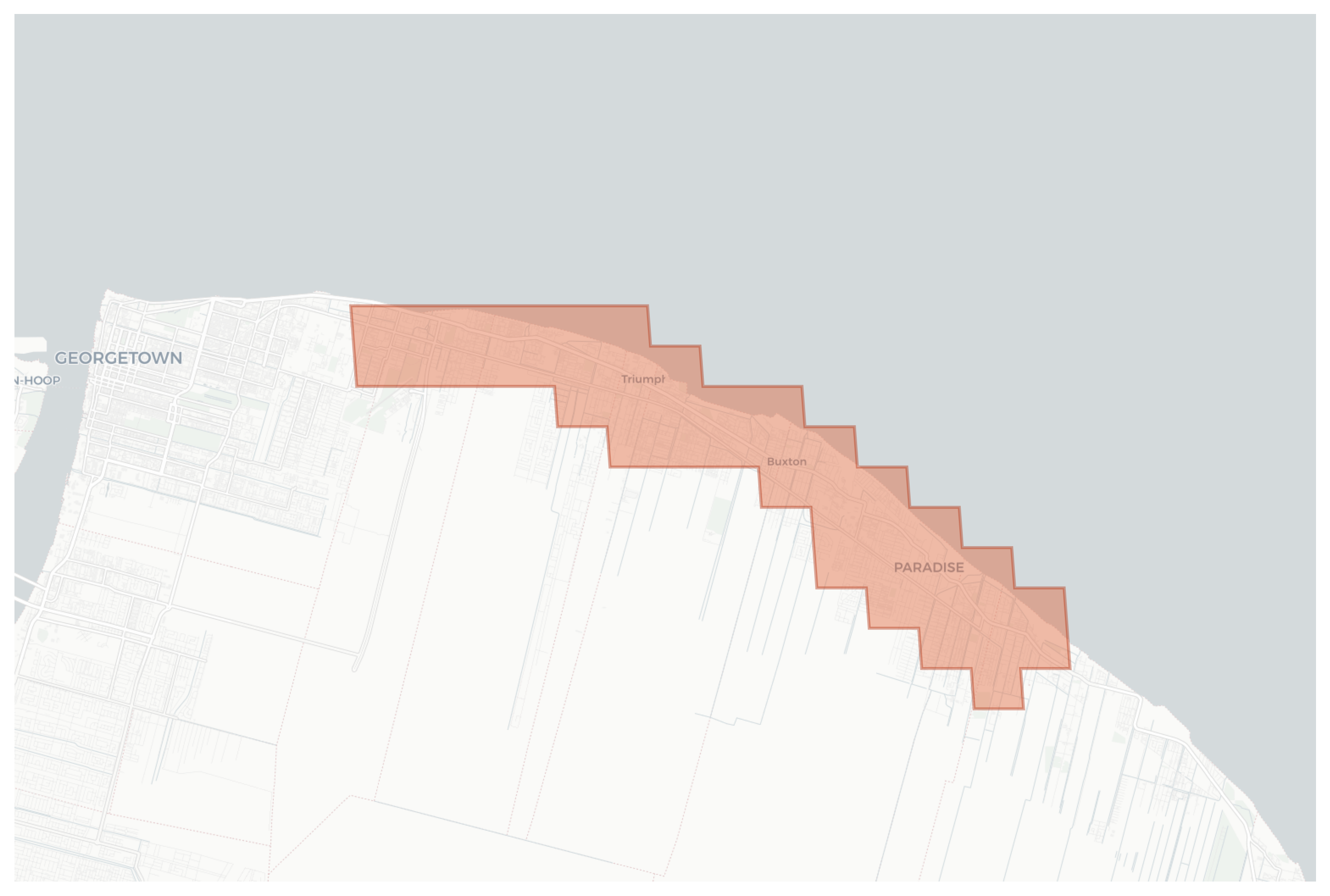 Paradise geographic map