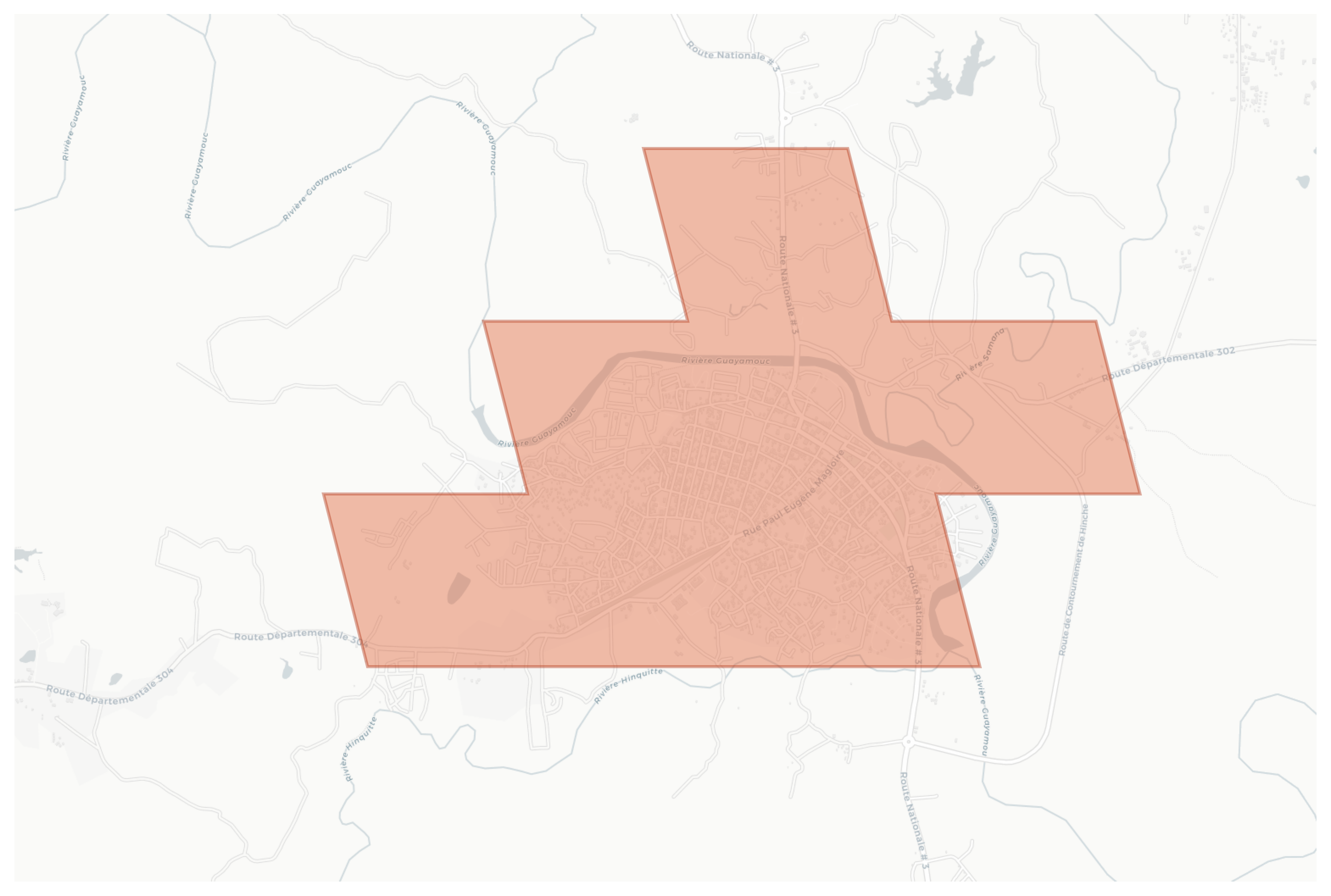 Hinche geographic map
