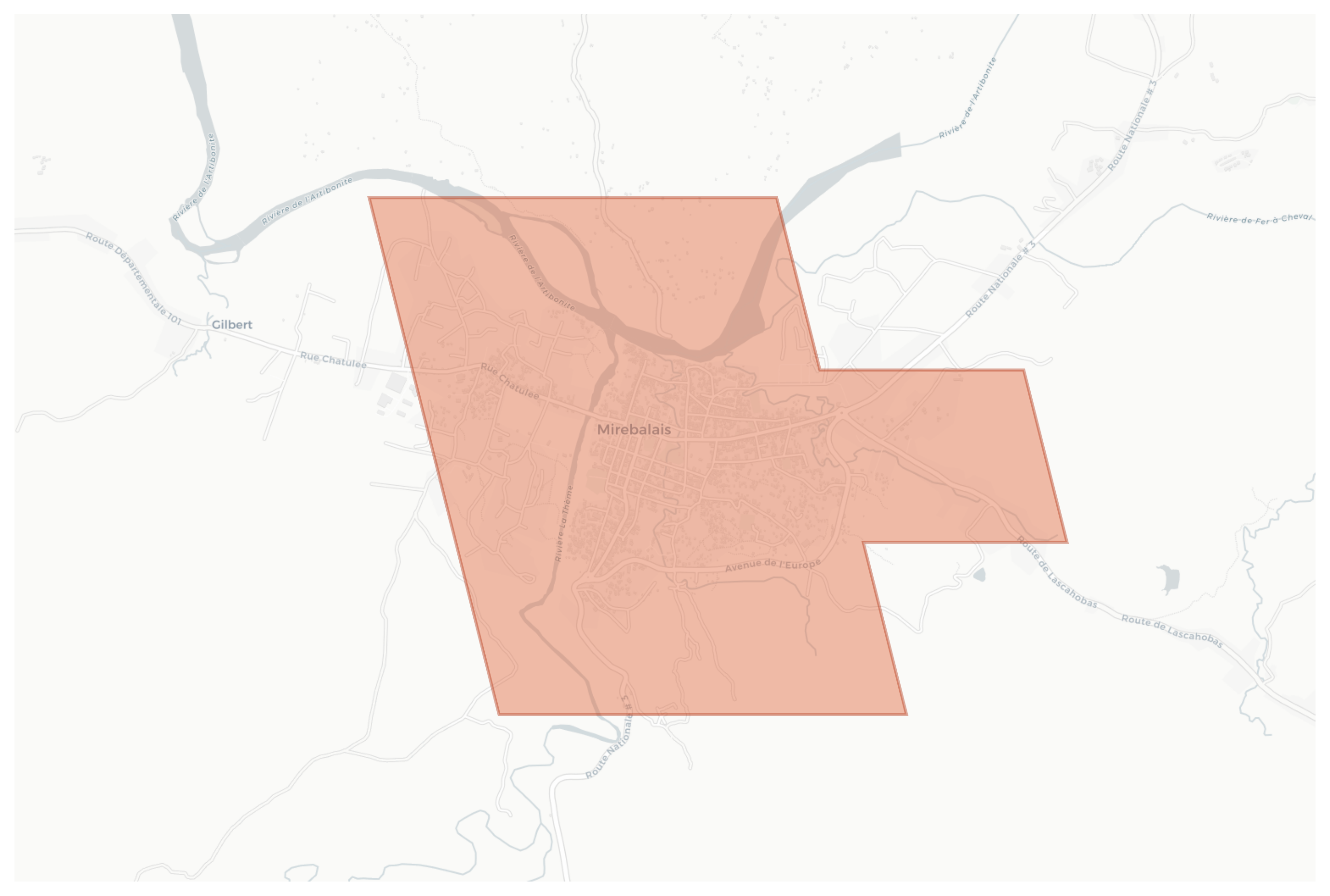 Mirebalais geographic map