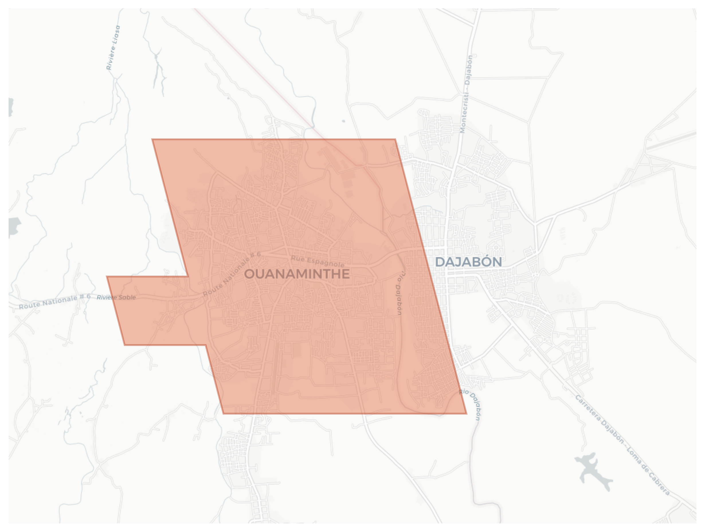 Ouanaminthe geographic map
