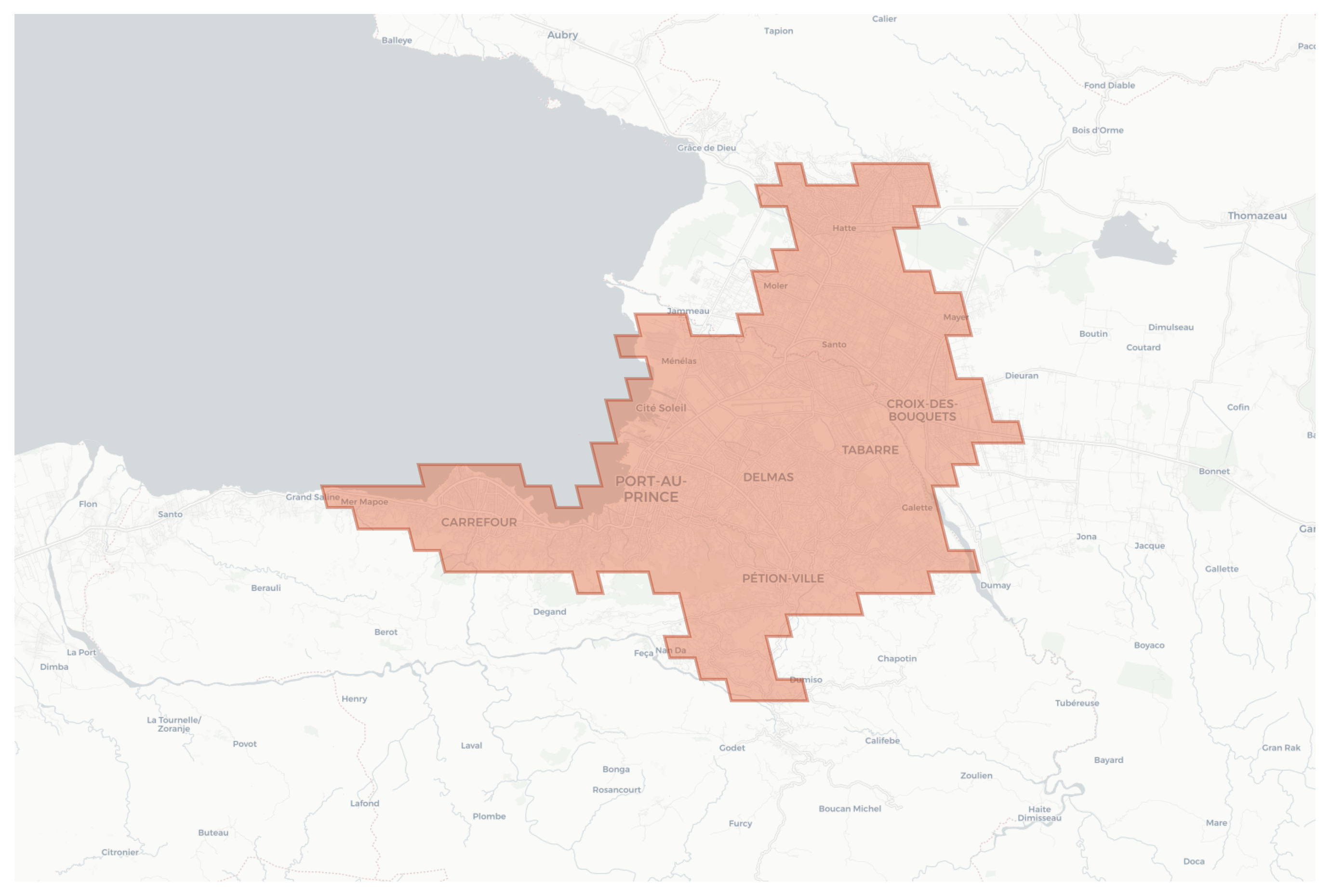 Port-au-Prince geographic map