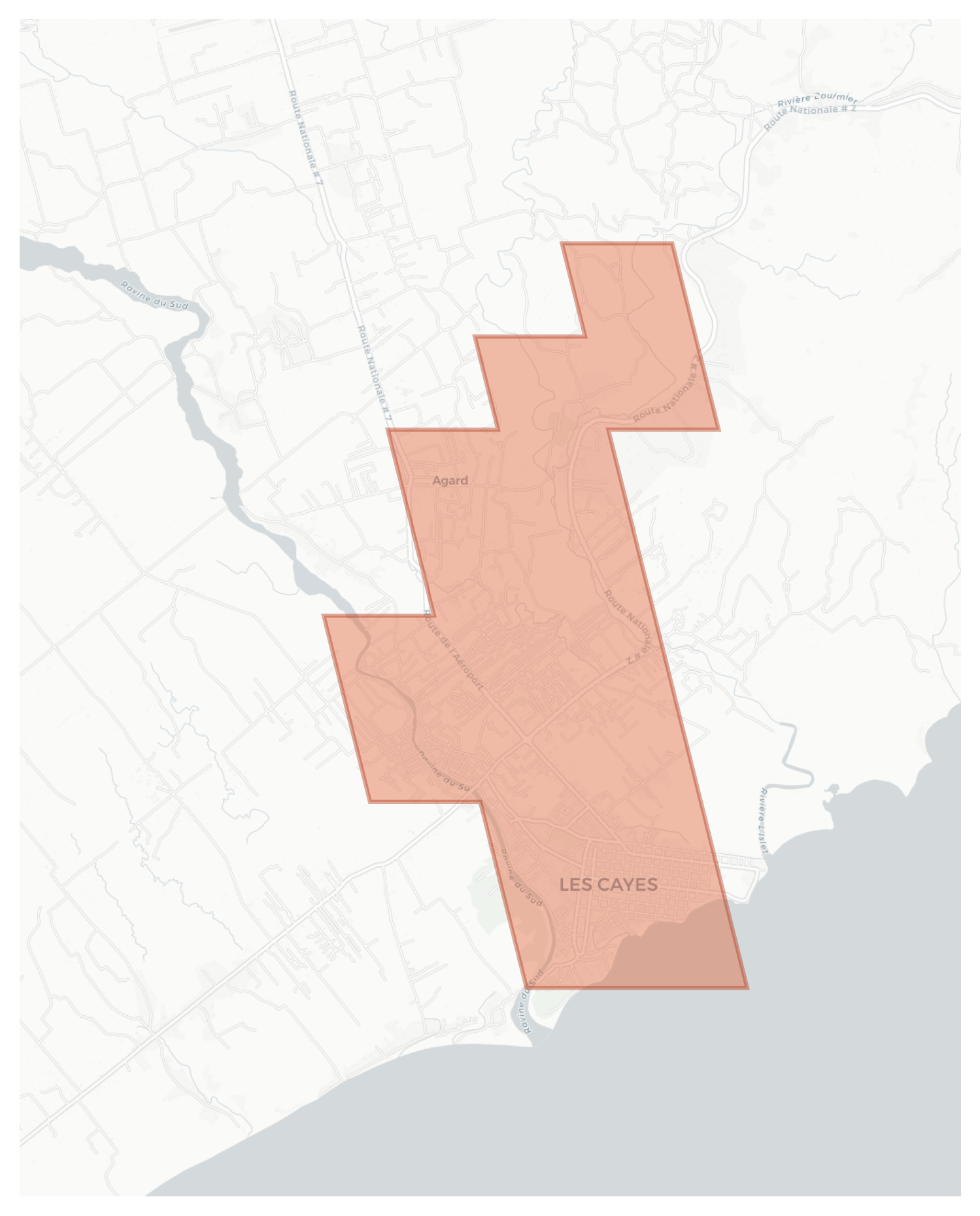 Les Cayes geographic map