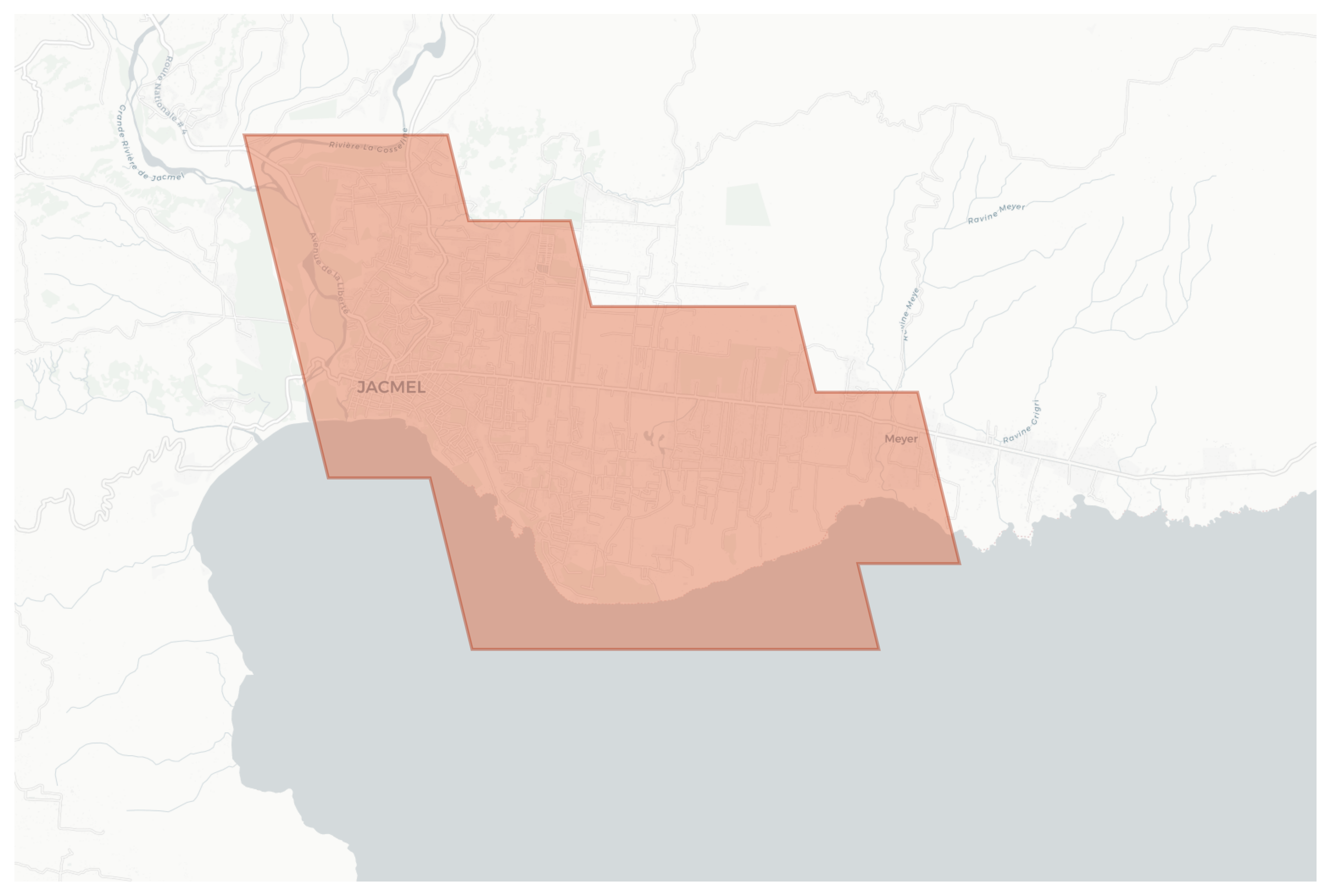 Jacmel geographic map