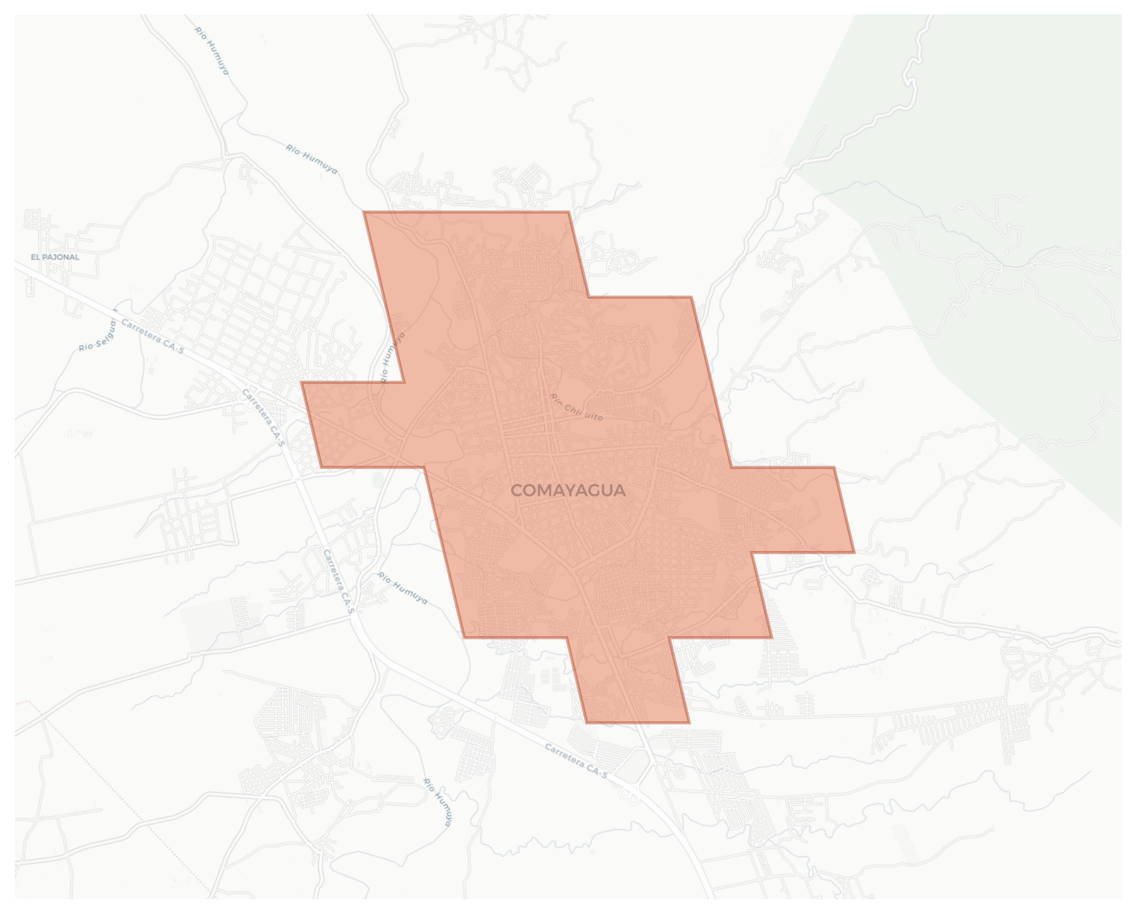 Comayagua geographic map