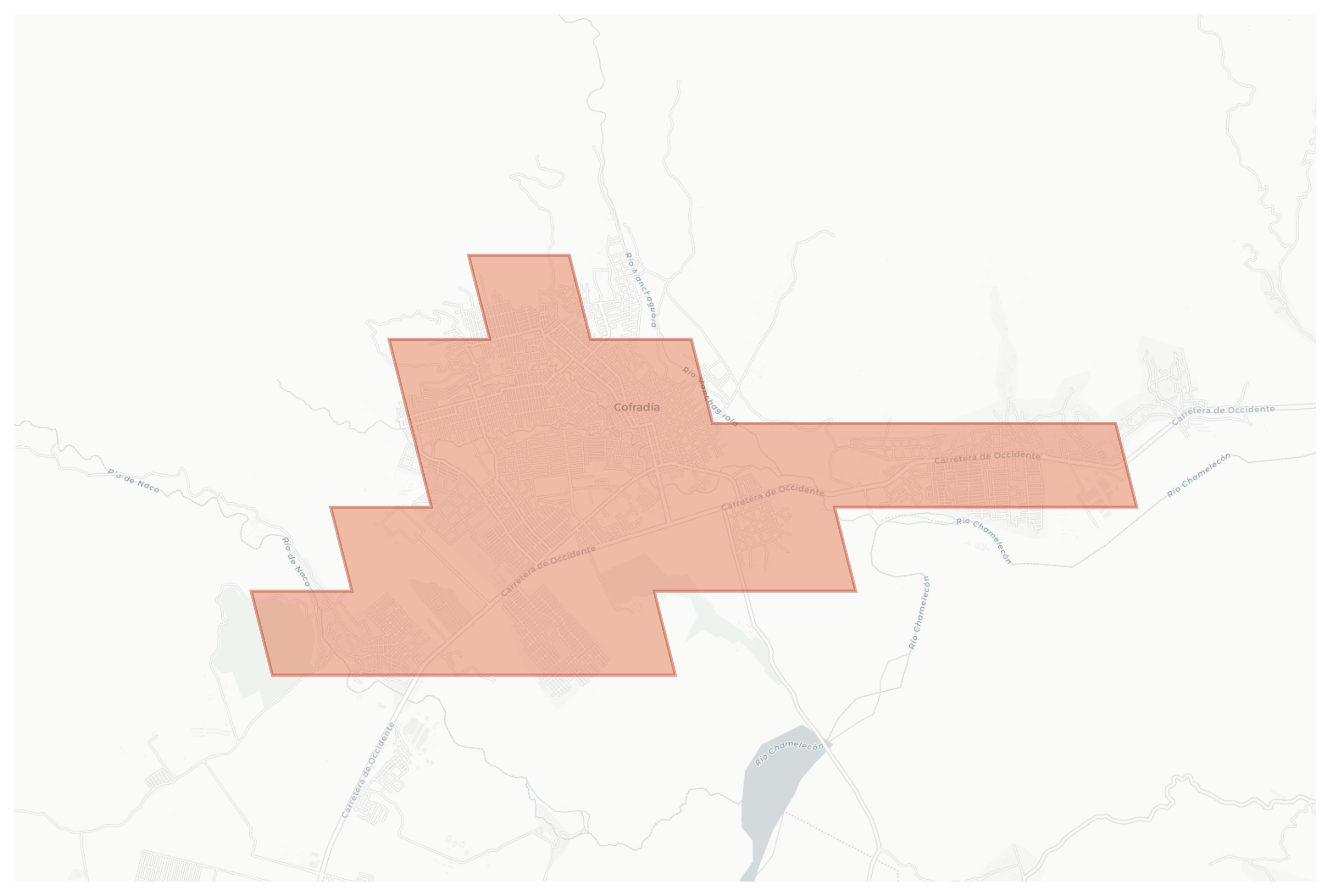 Cofradía geographic map