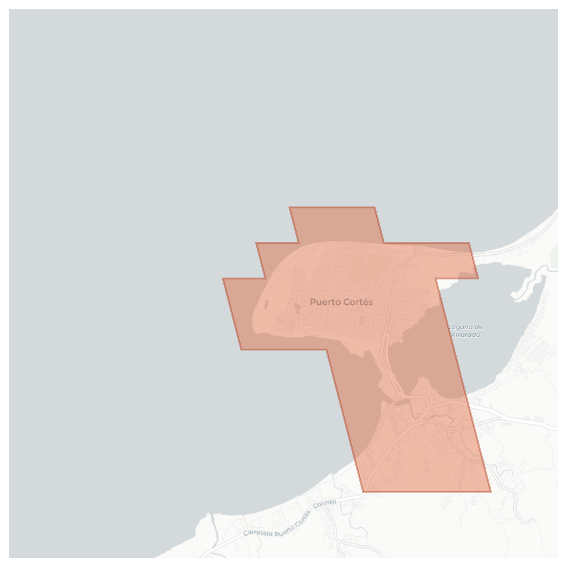 Puerto Cortés geographic map