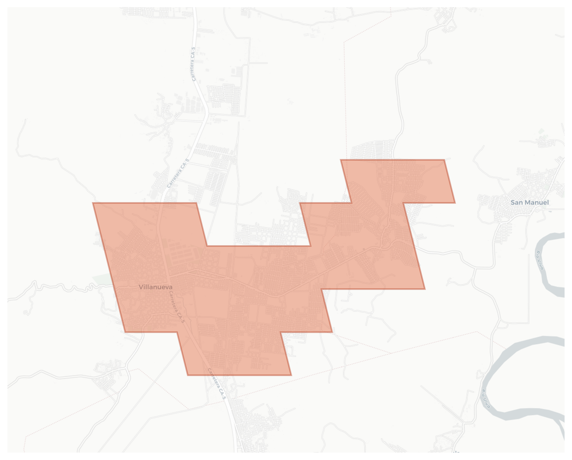 Villanueva geographic map
