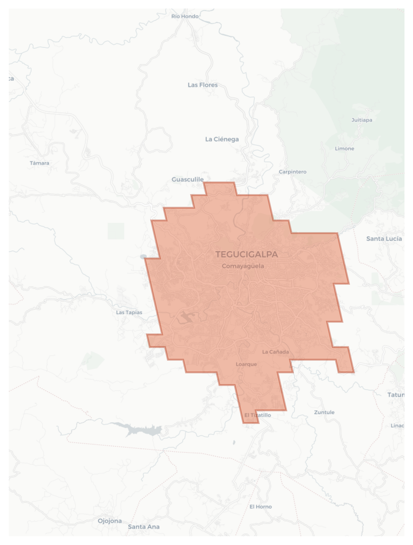 Tegucigalpa geographic map