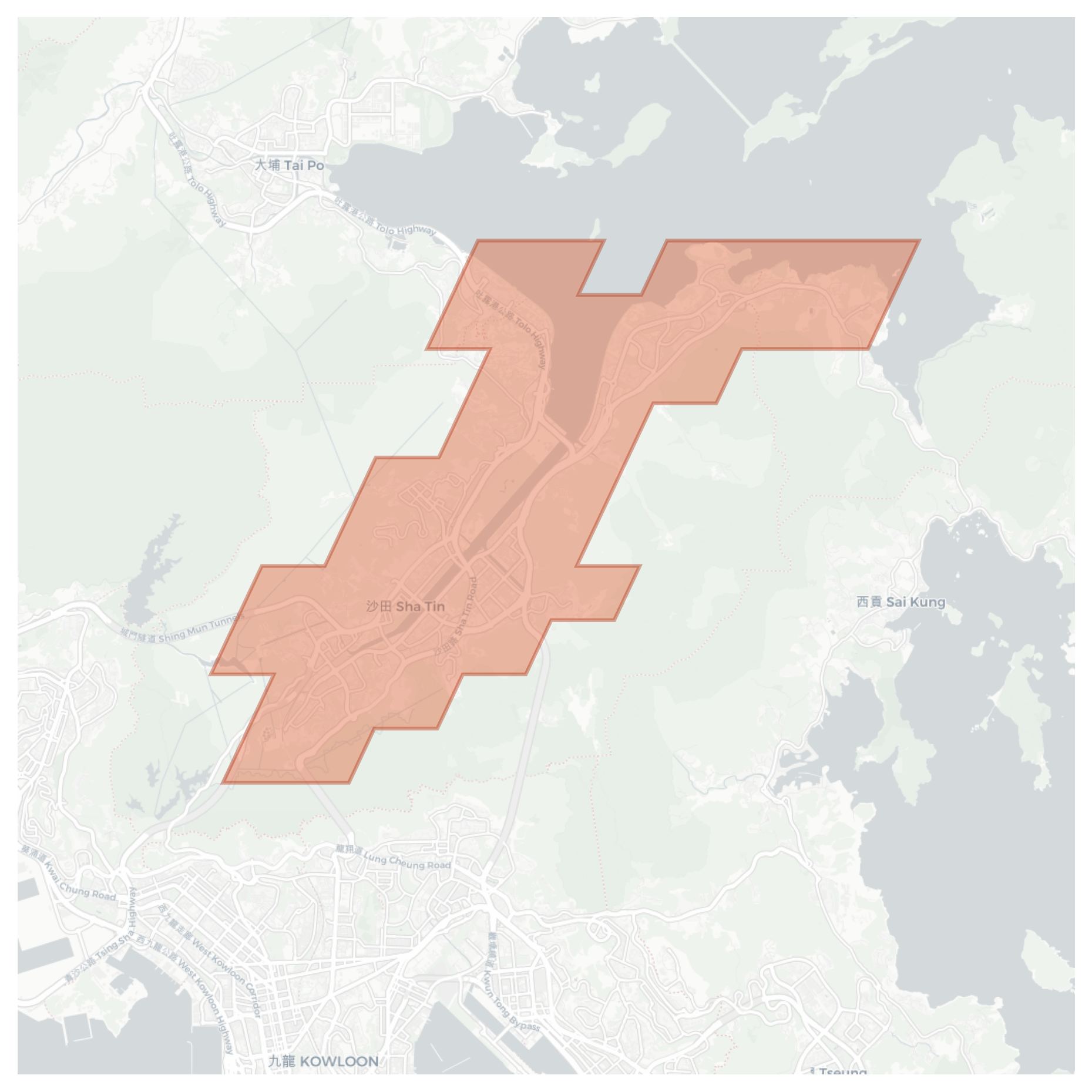 Sha Tin geographic map