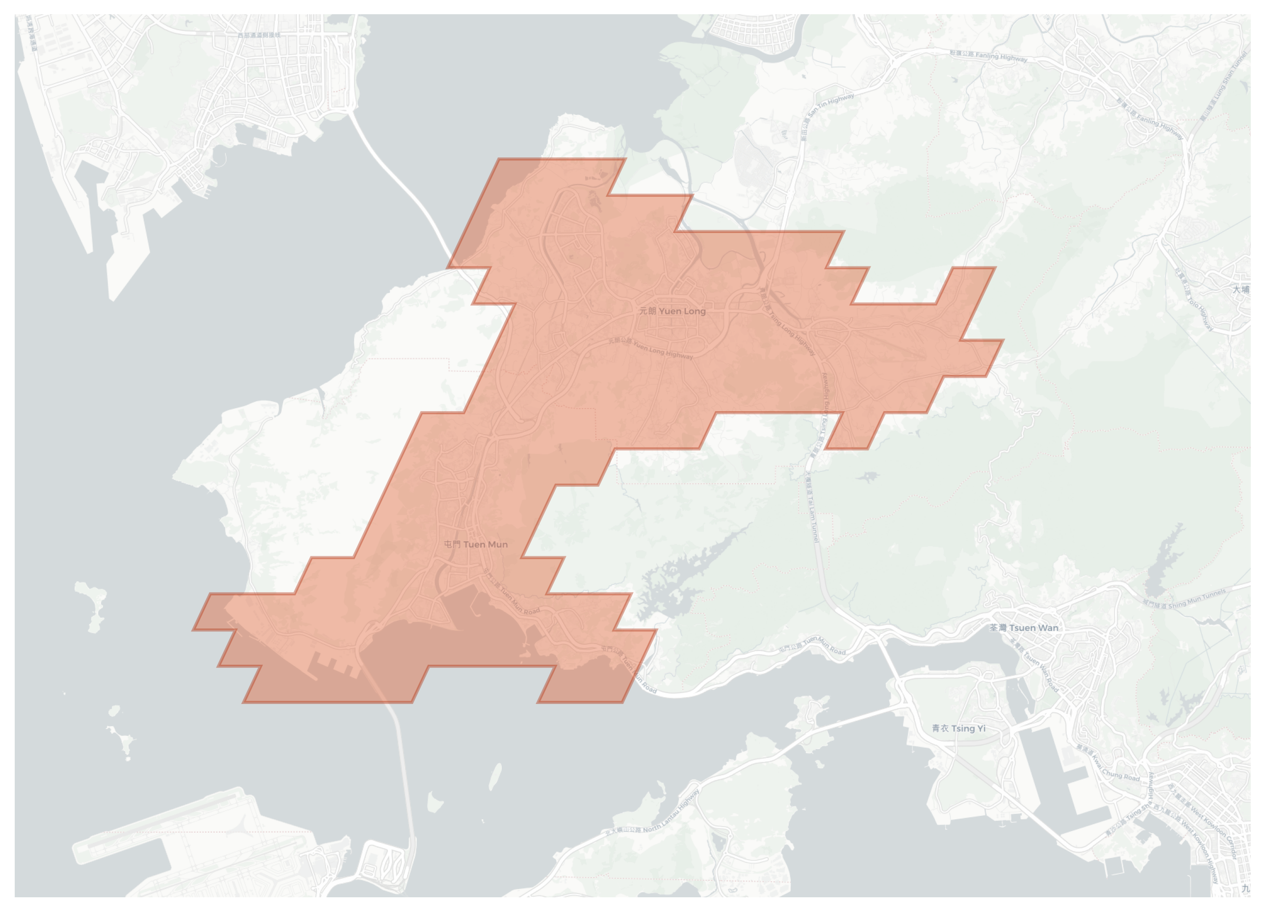 Tuen Mun geographic map