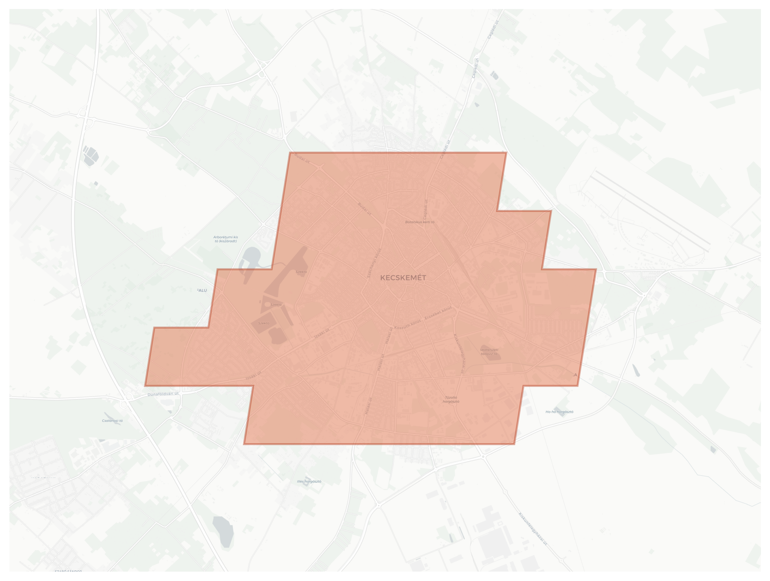 Kecskemét geographic map