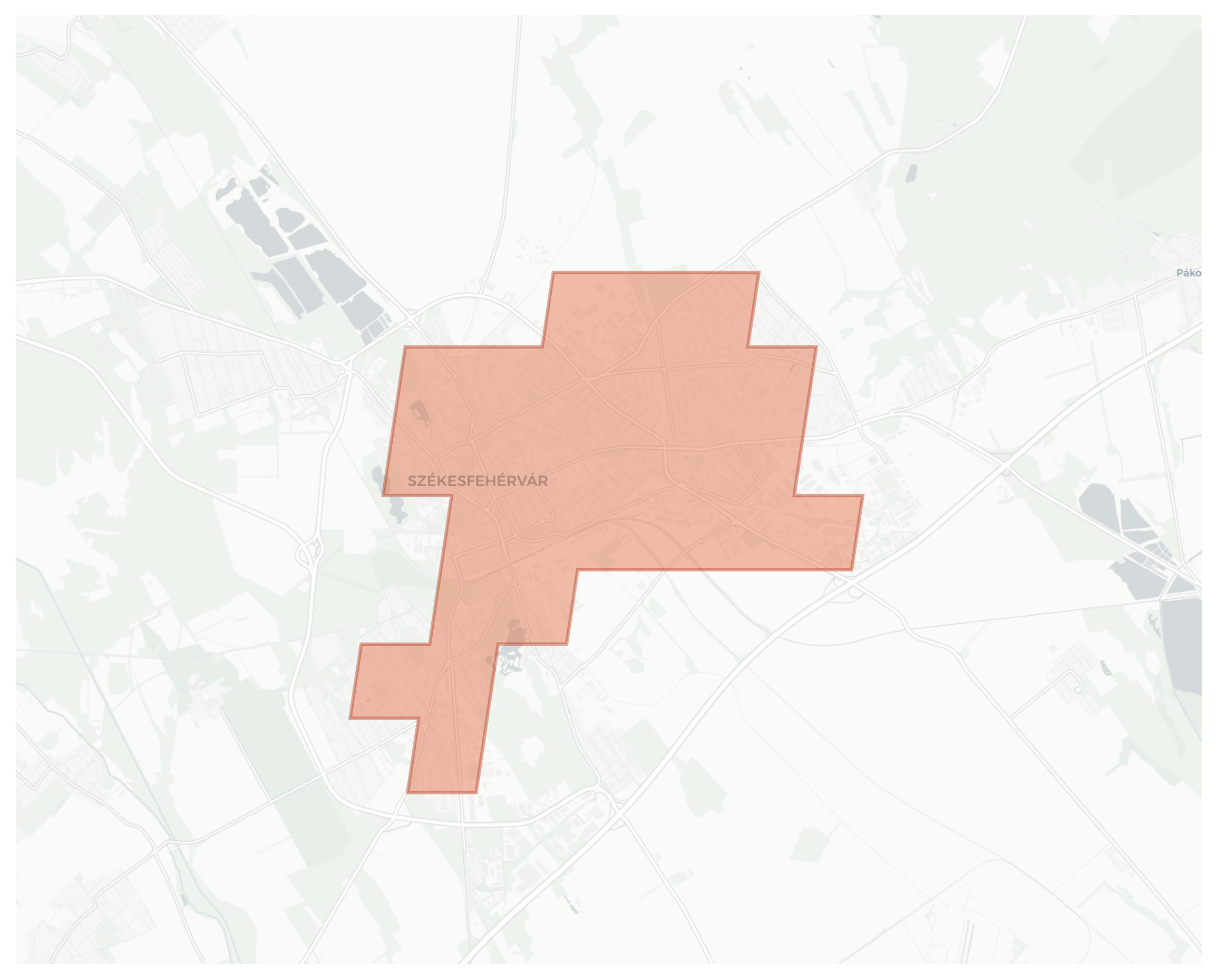 Székesfehérvár geographic map