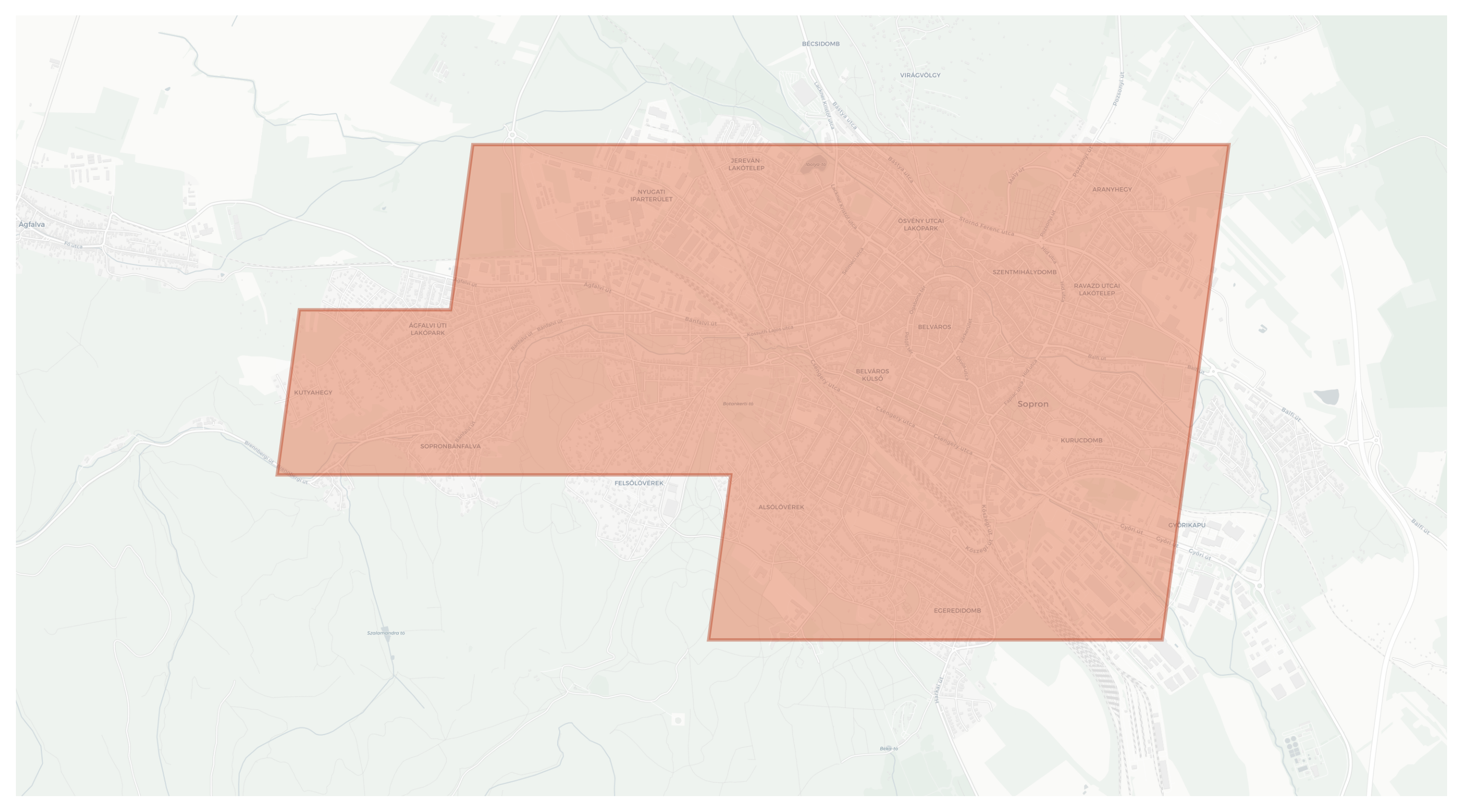 Sopron geographic map