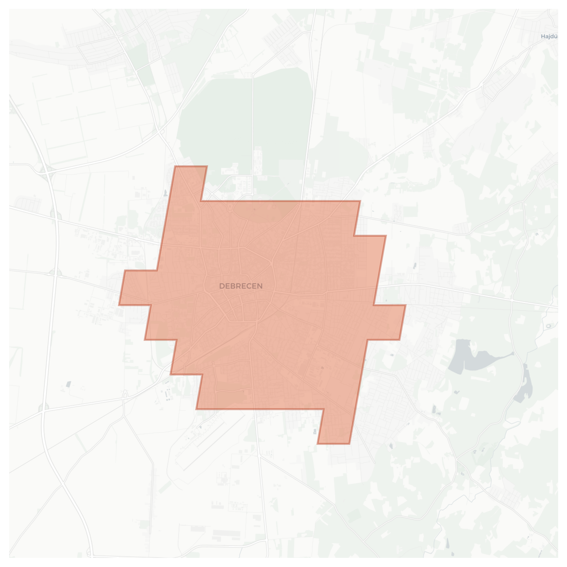 Debrecen geographic map