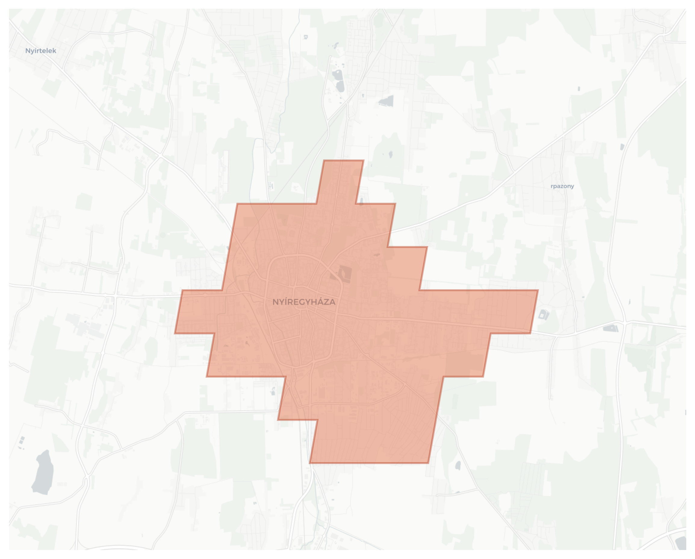 Nyíregyháza geographic map