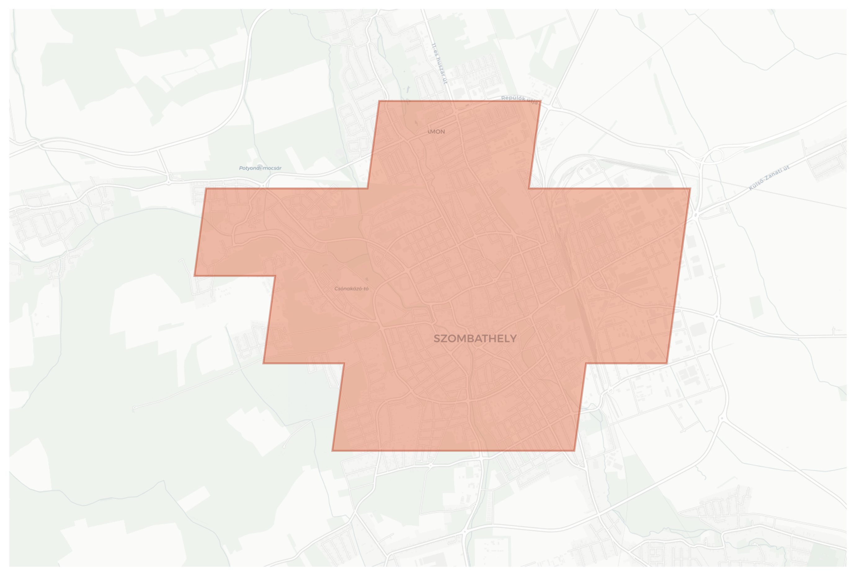 Szombathely geographic map