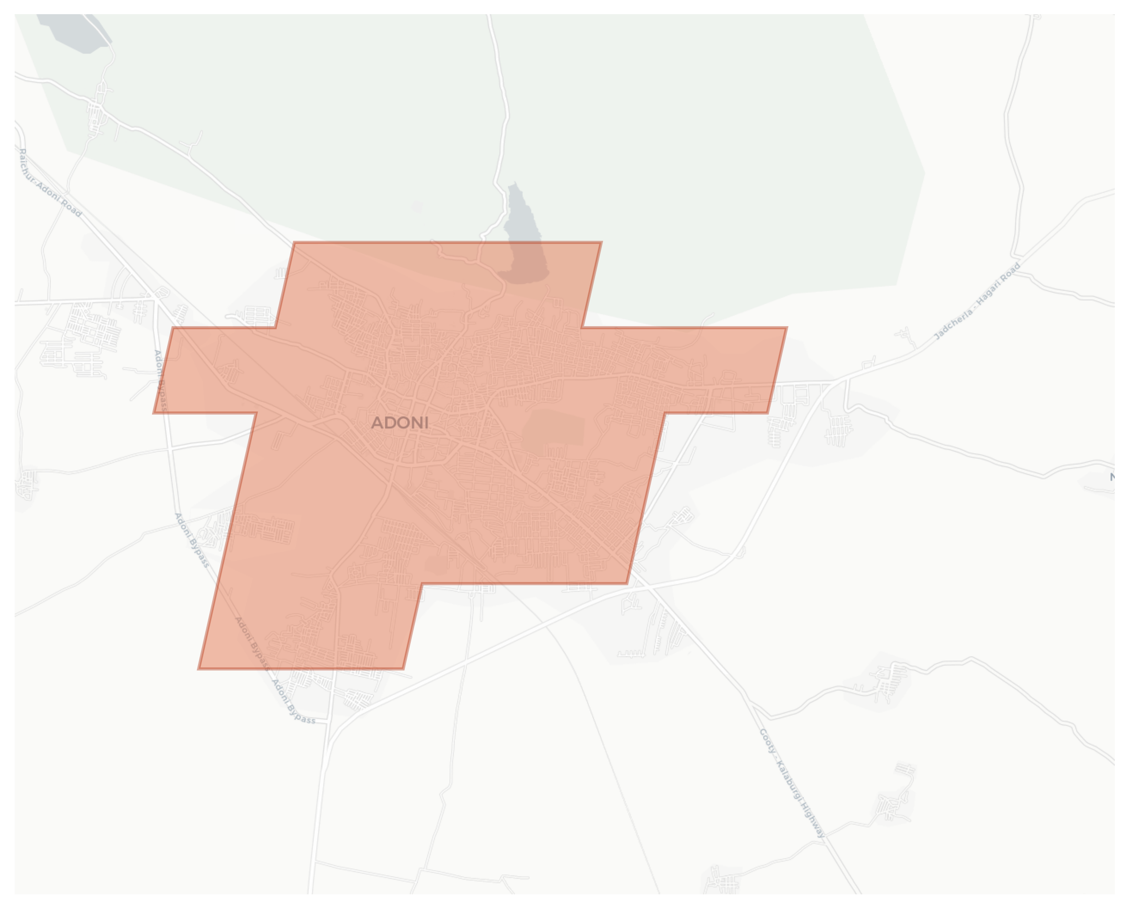 Adoni geographic map
