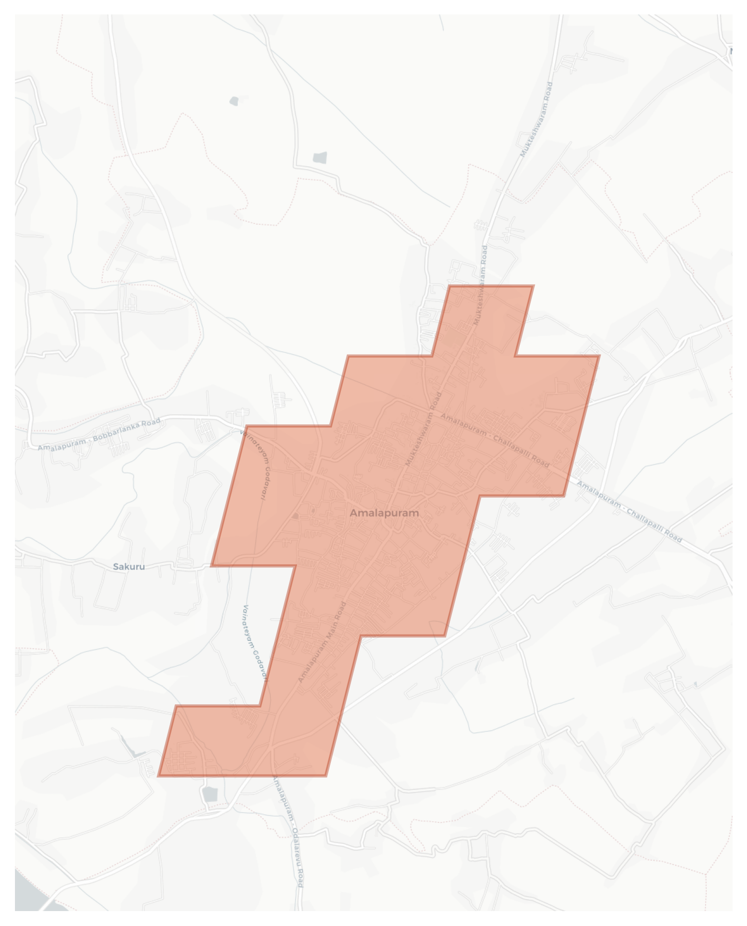 Amalapuram geographic map