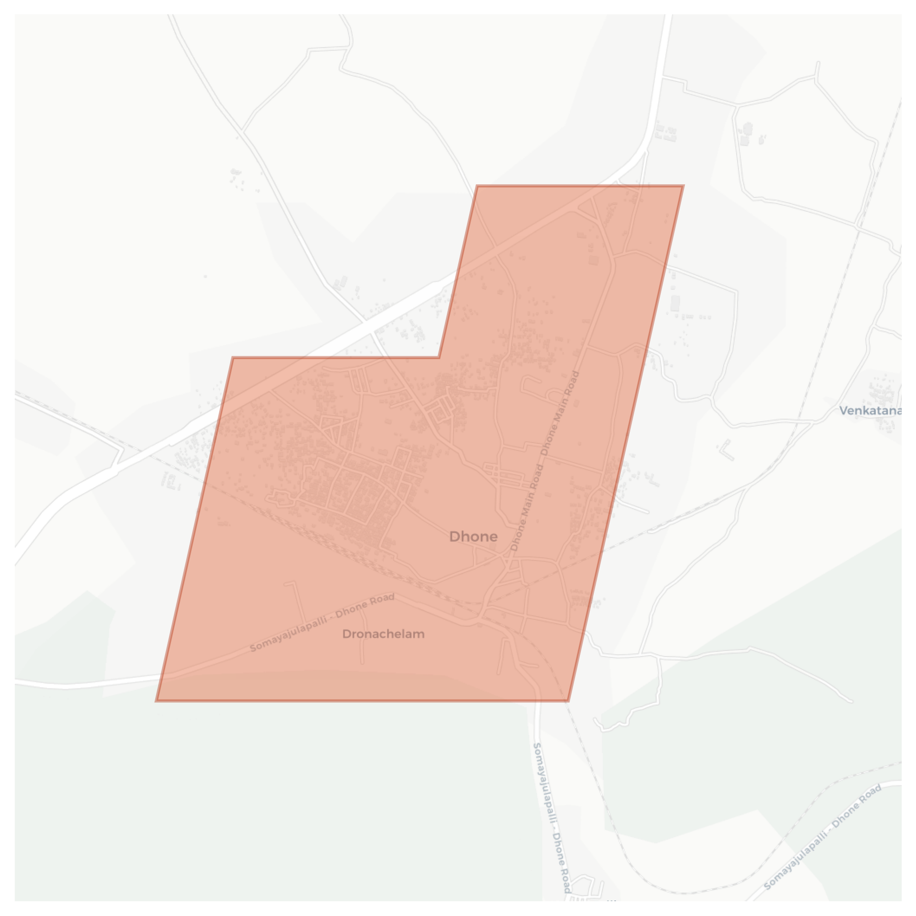 Dhone geographic map