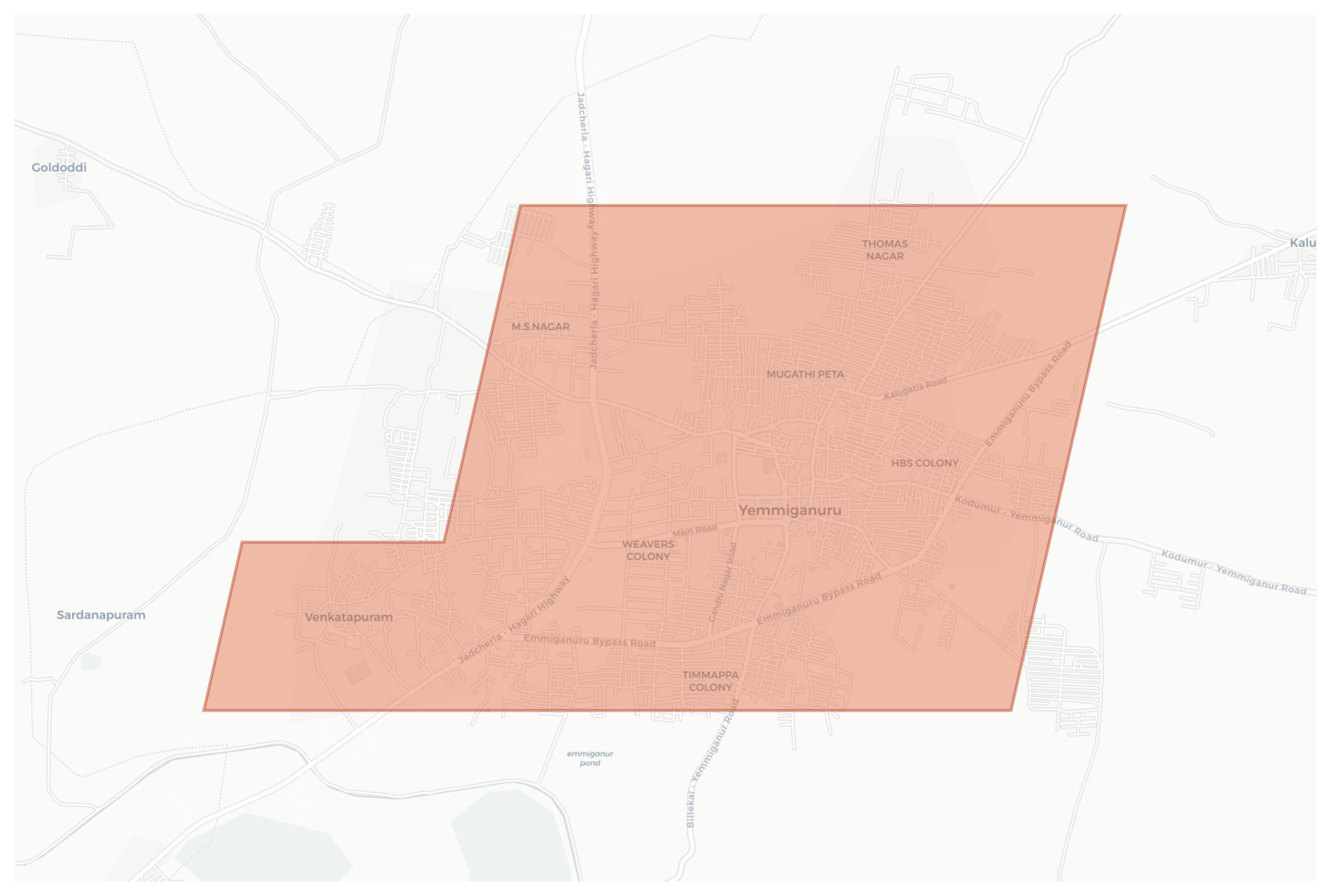 Emmiganuru geographic map