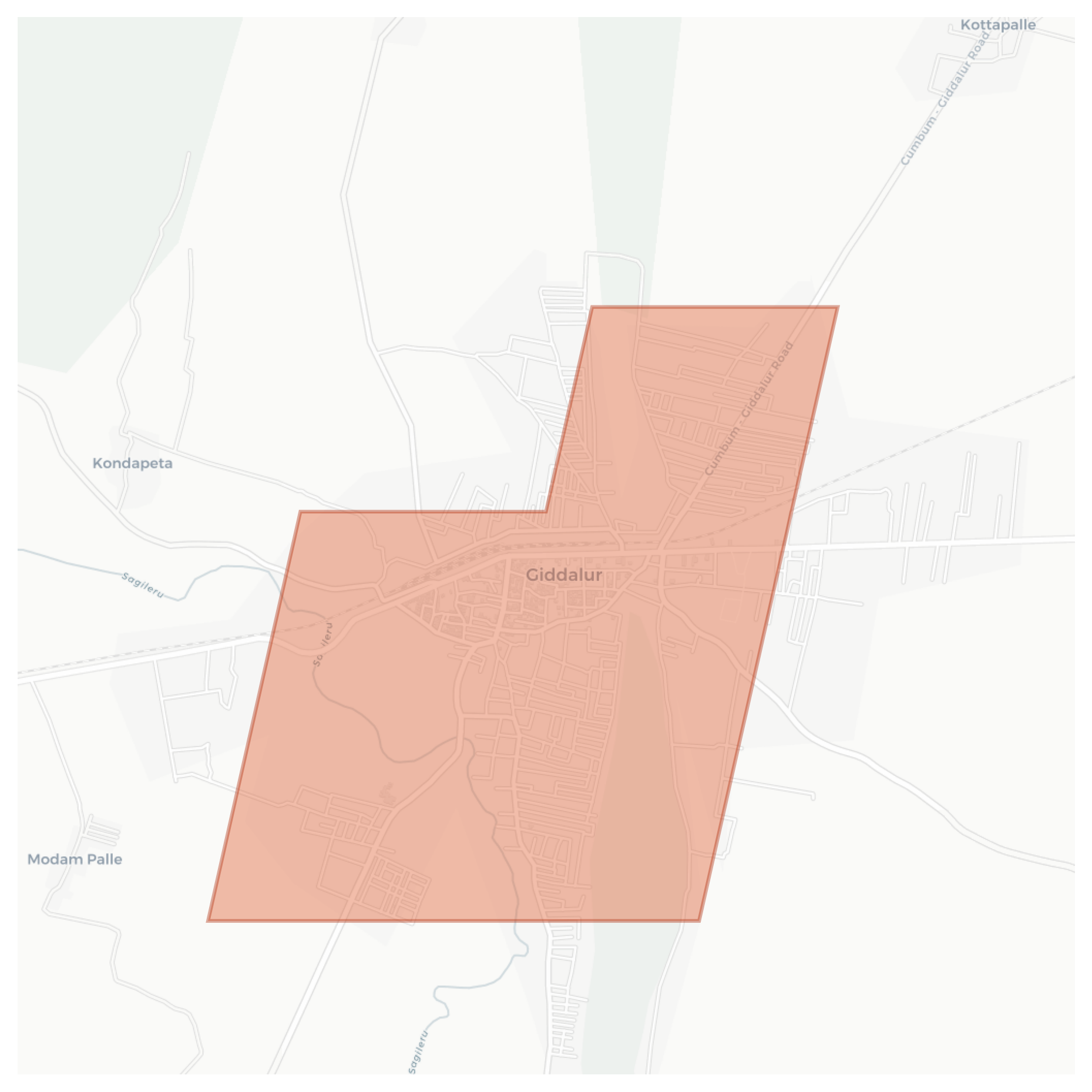 Giddalur geographic map
