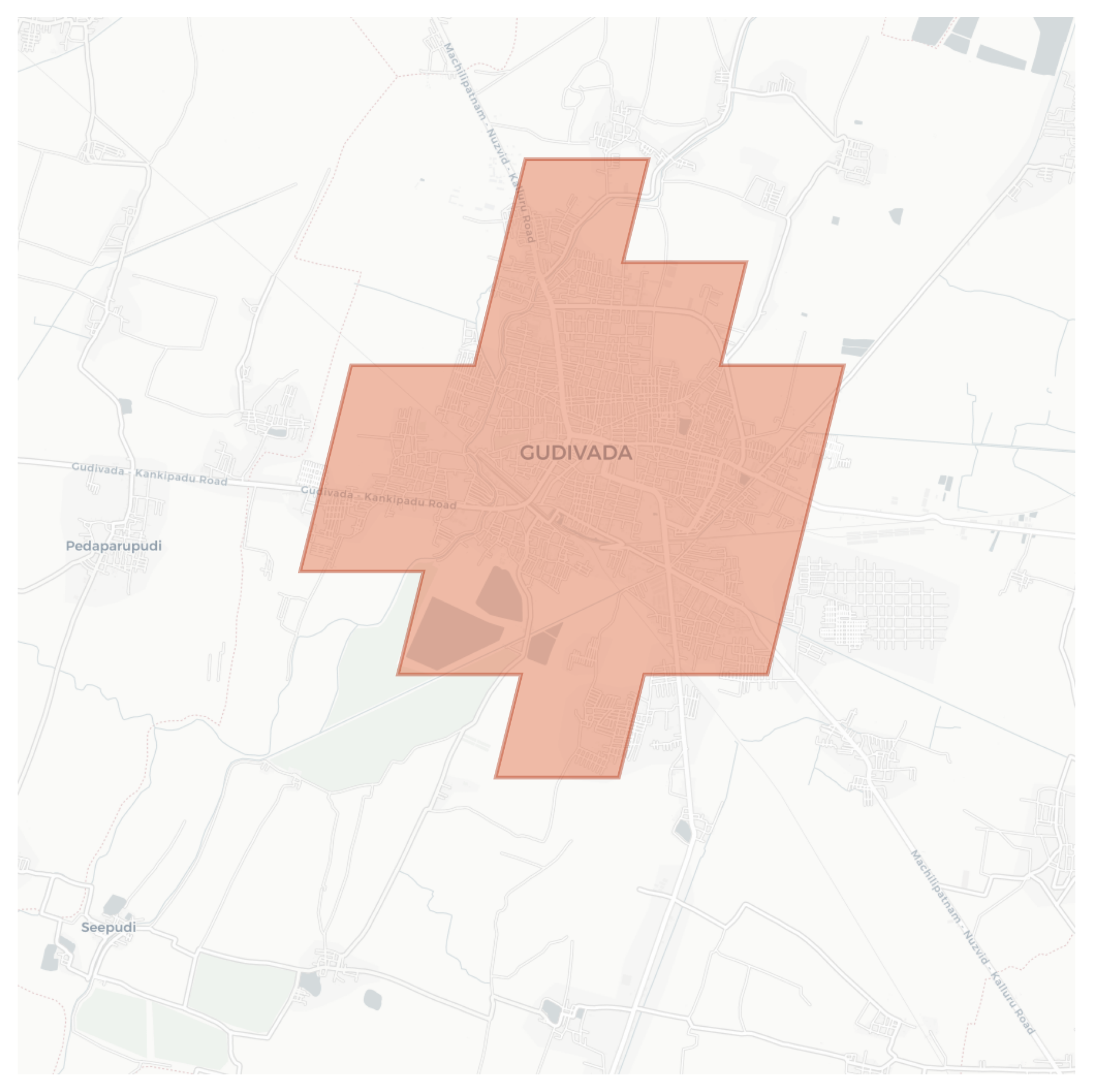 Gudivada geographic map