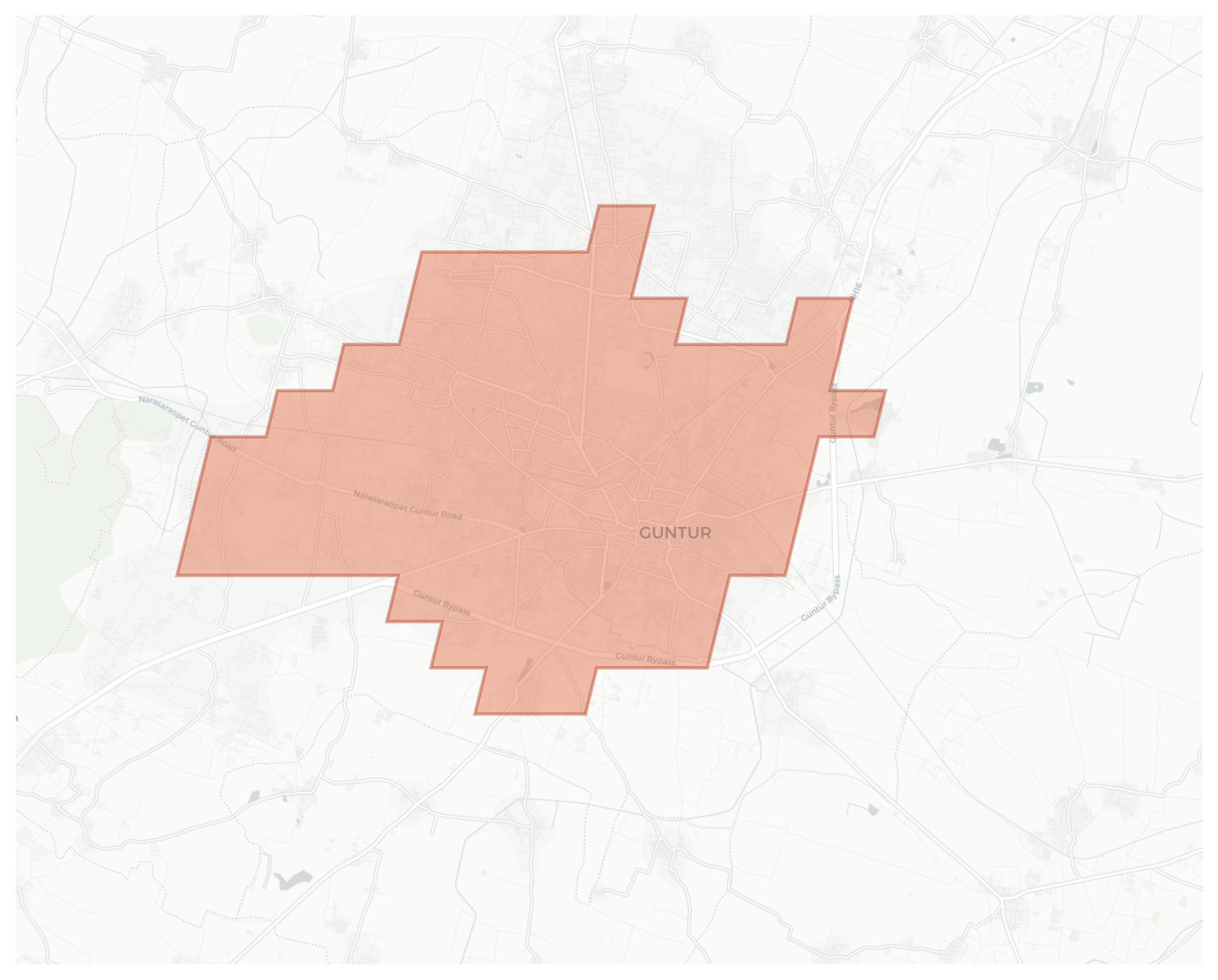 Guntur geographic map