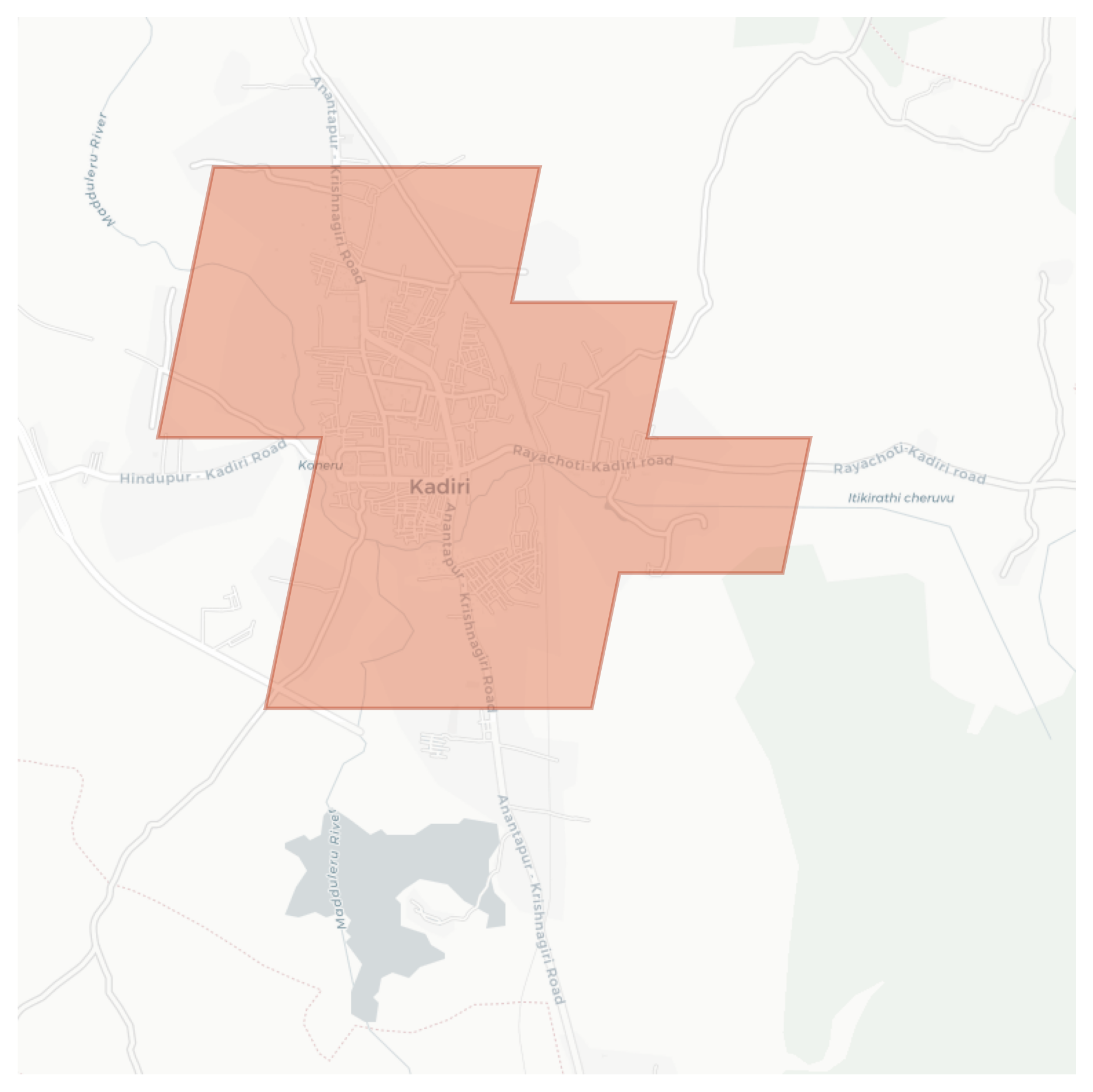 Kadiri geographic map