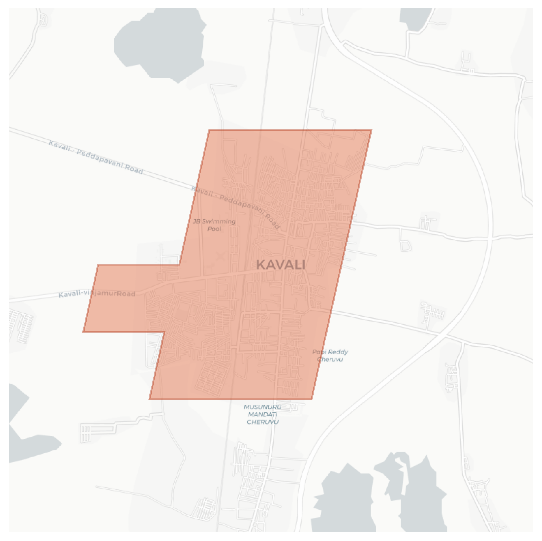Kavali geographic map
