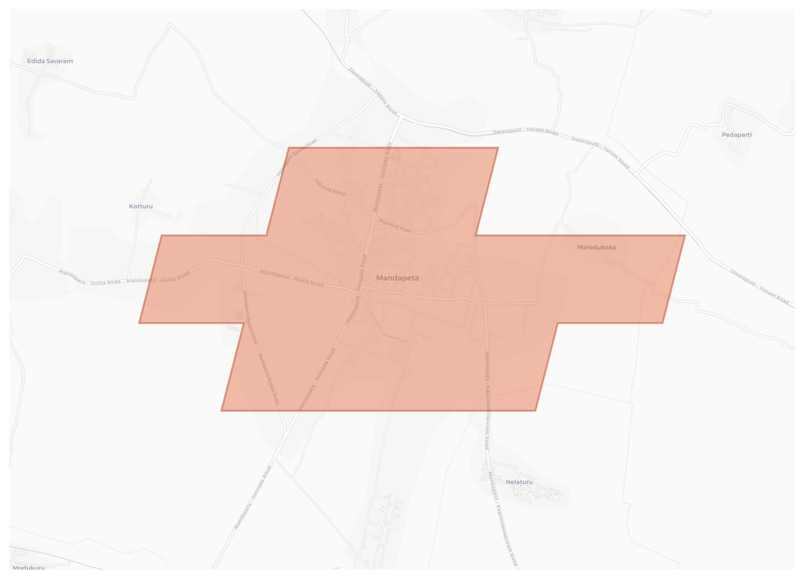 Mandapeta geographic map
