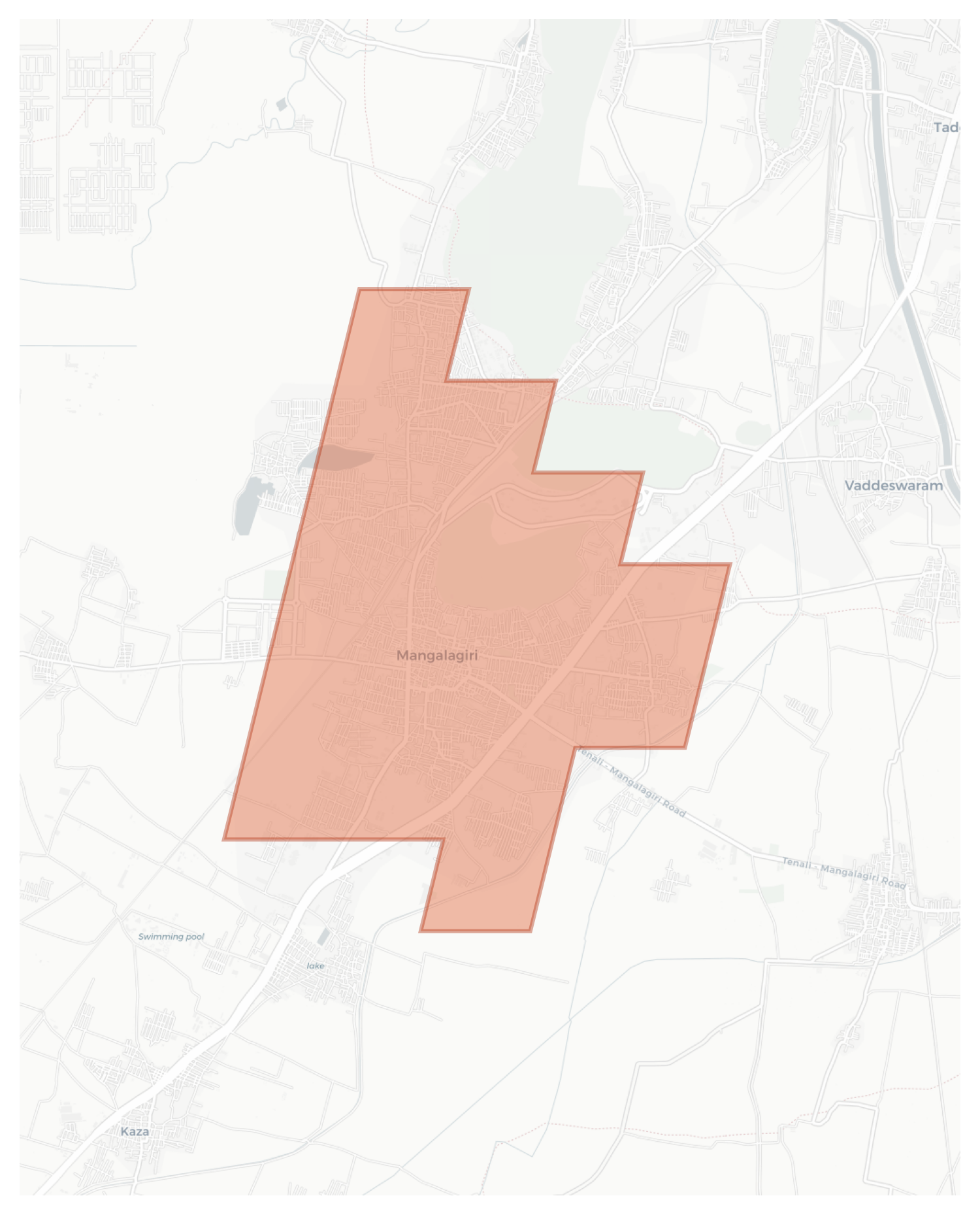 Mangalagiri geographic map