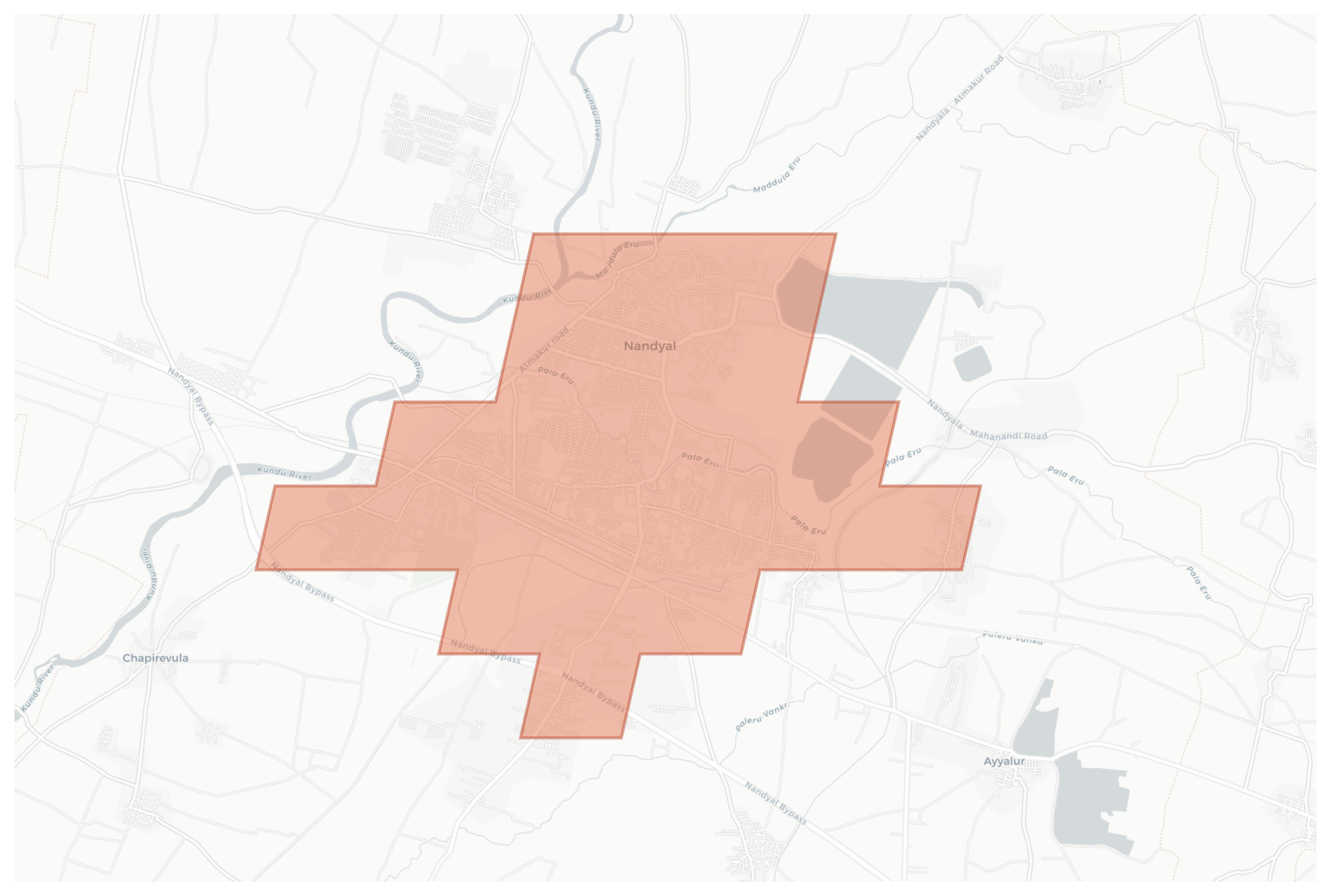 Nandyal geographic map