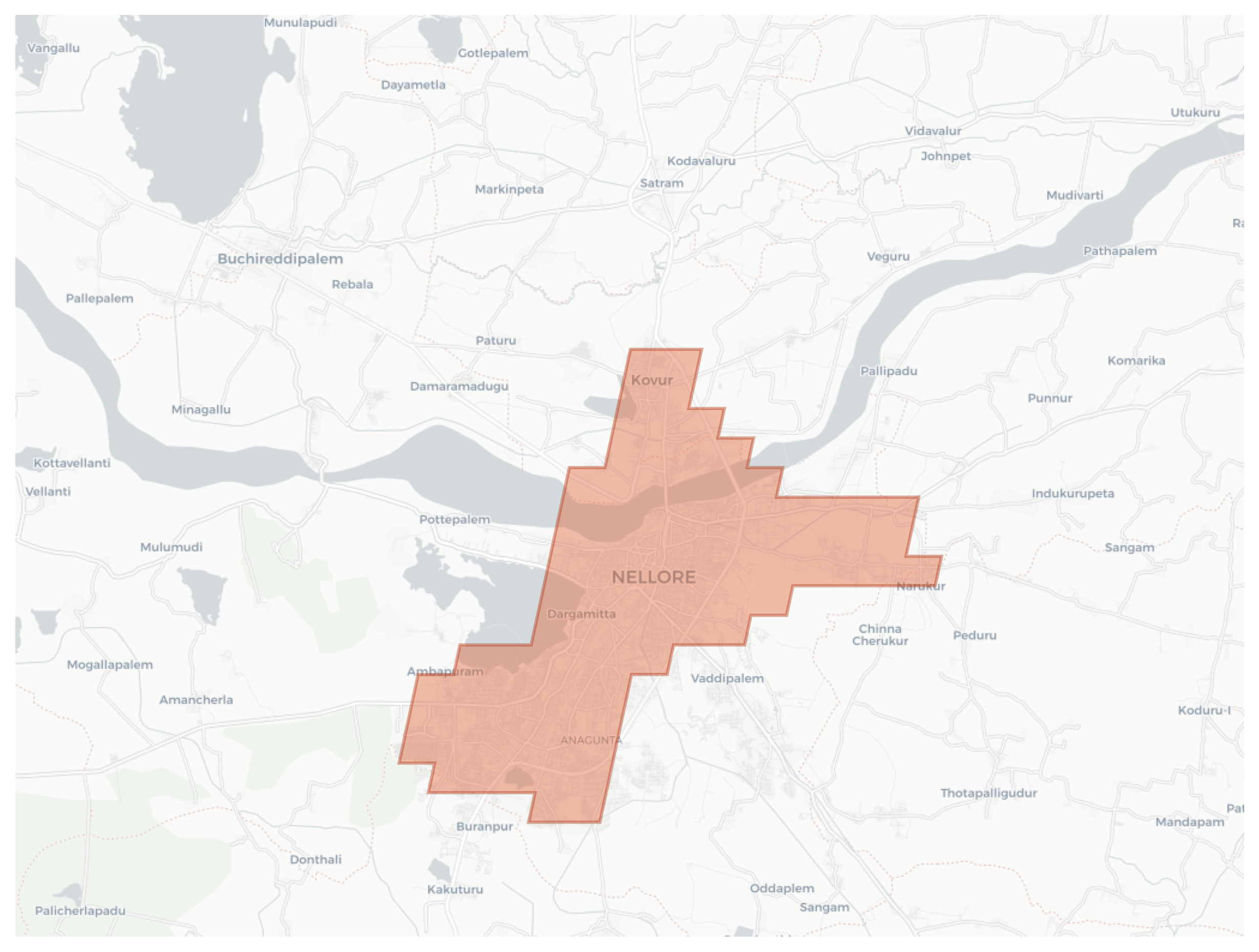 Nellore geographic map