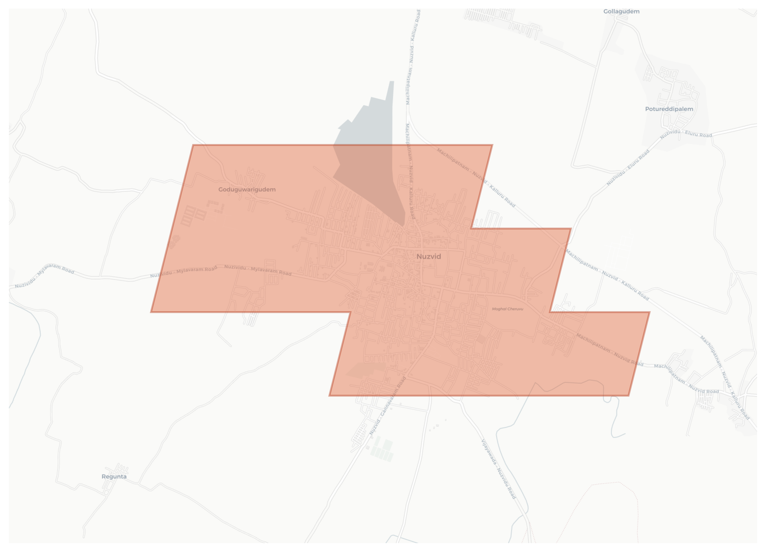 Nuzvid geographic map