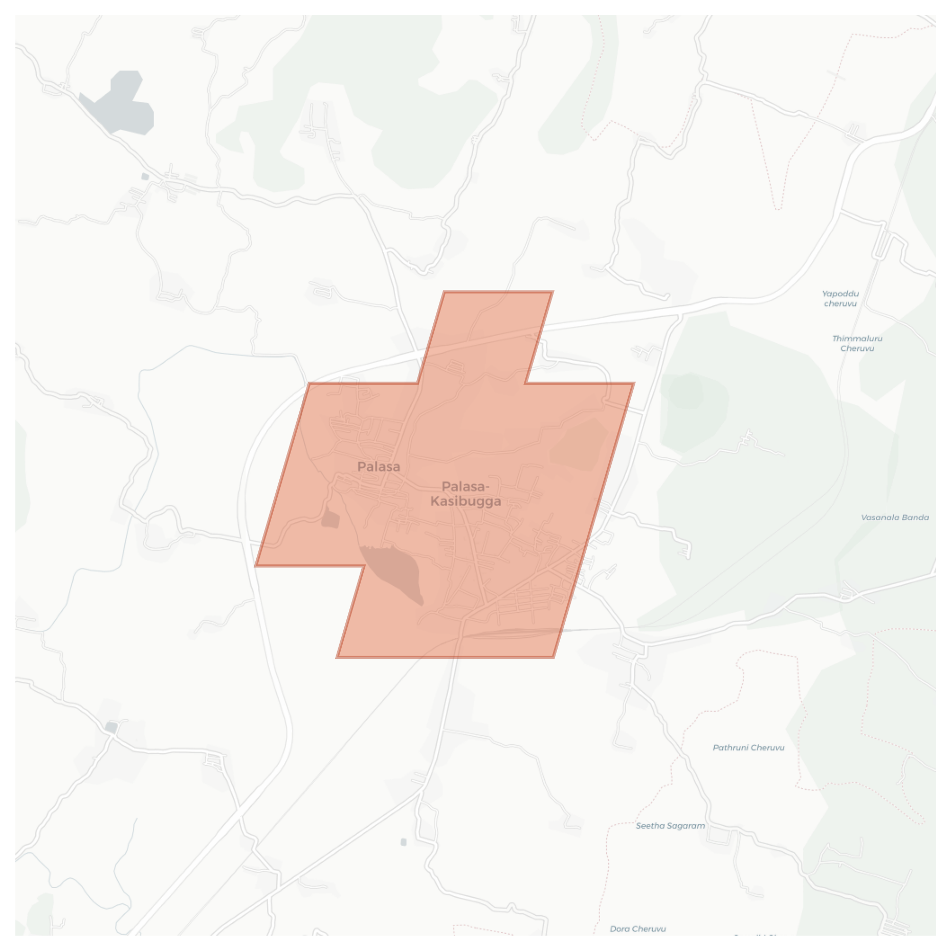 Palasa-Kasibugga geographic map