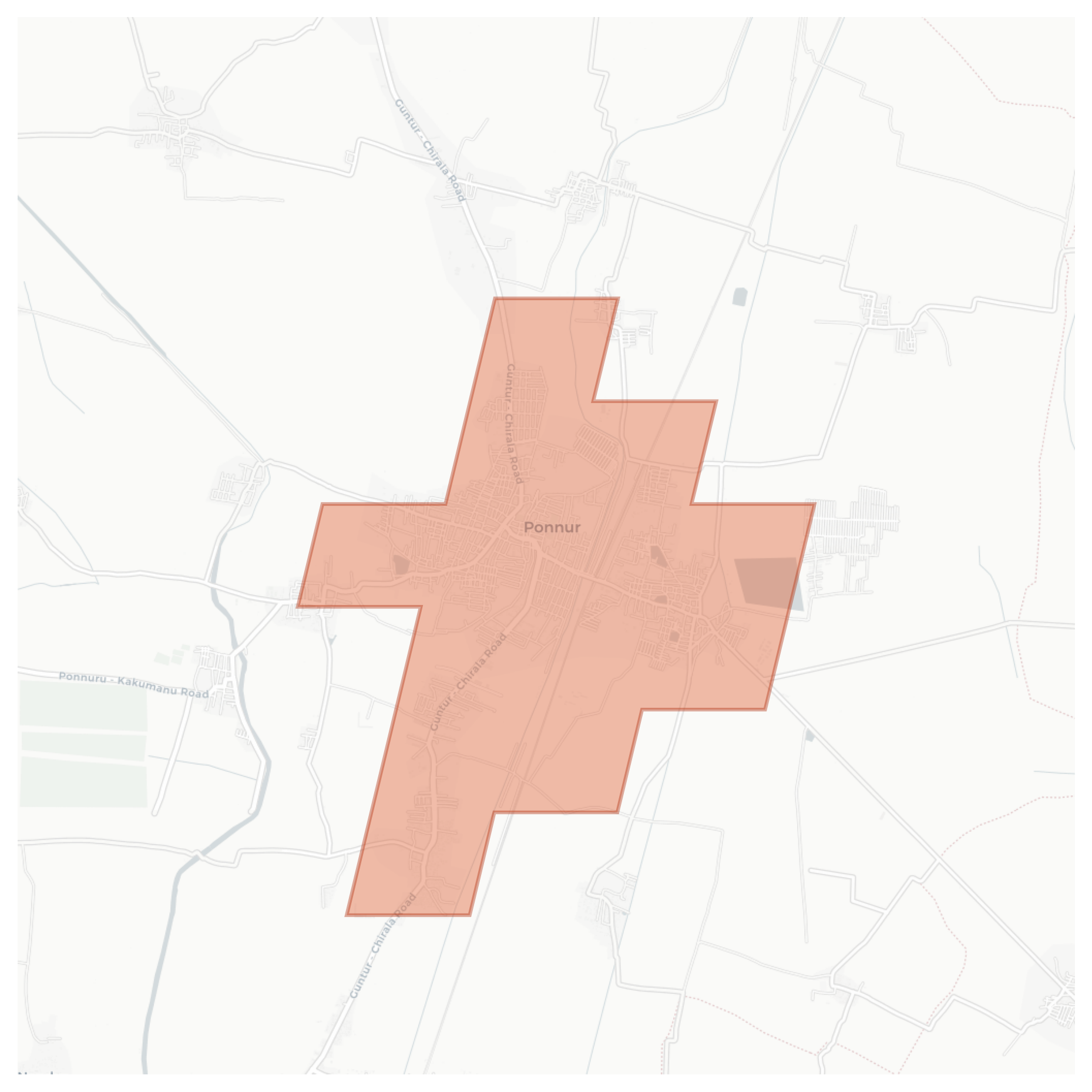 Ponnur geographic map